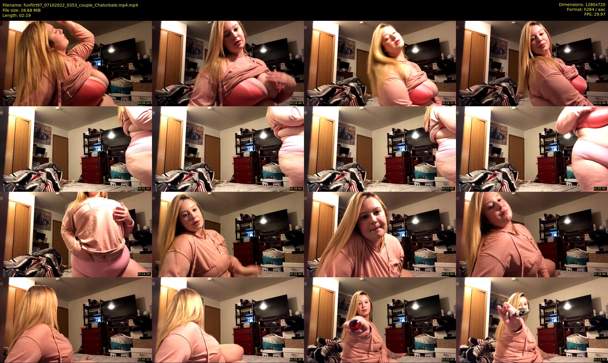 funflirt97 — 3 minute Chaturbate female cam show recording, 720p, Oct 7, 2022