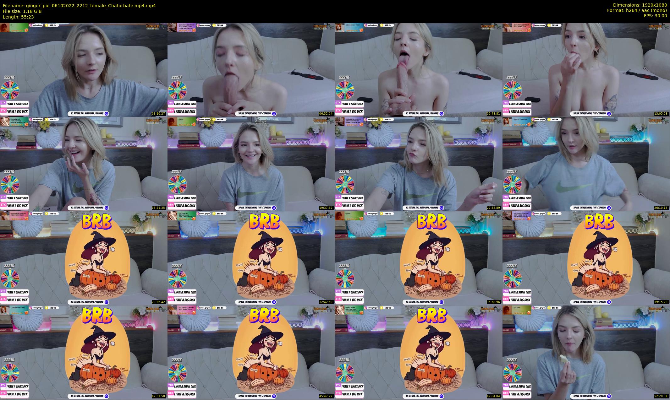 ginger_pie — 56 minute Chaturbate female cam show recording, 1080p, Oct 6, 2022
