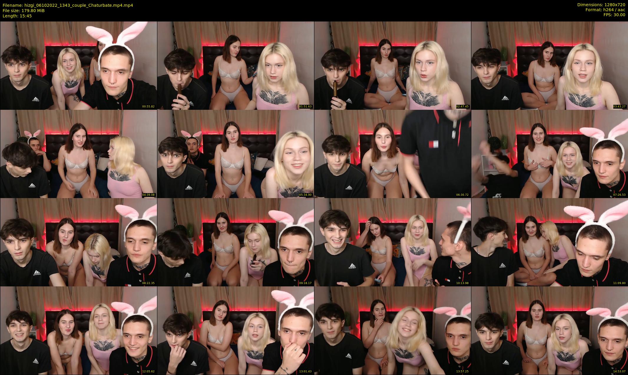 hizgi — 16 minute Chaturbate couple cam show recording, 720p, Oct 6, 2022