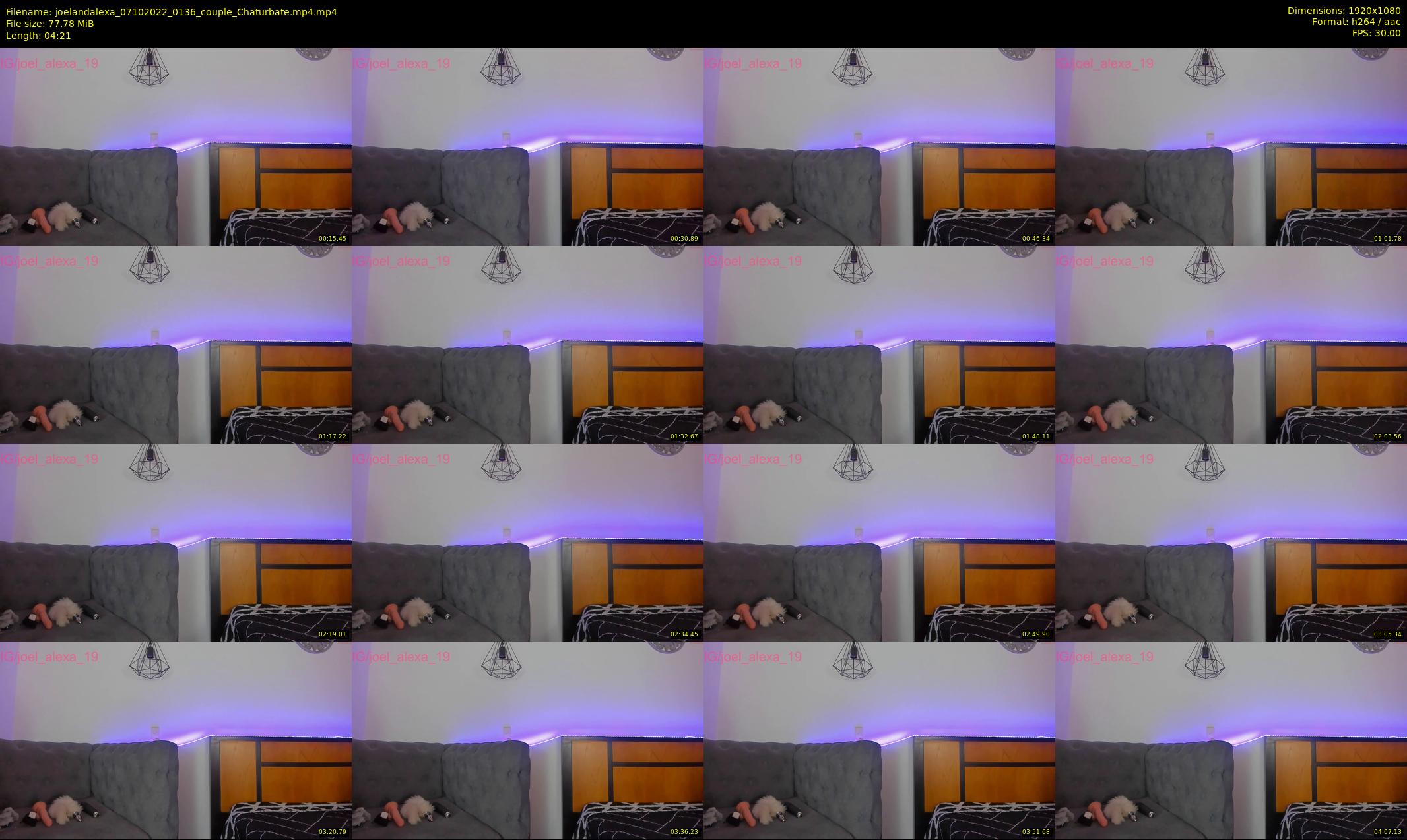 joelandalexa — 5 minute Chaturbate couple cam show recording, 1080p, Oct 7, 2022