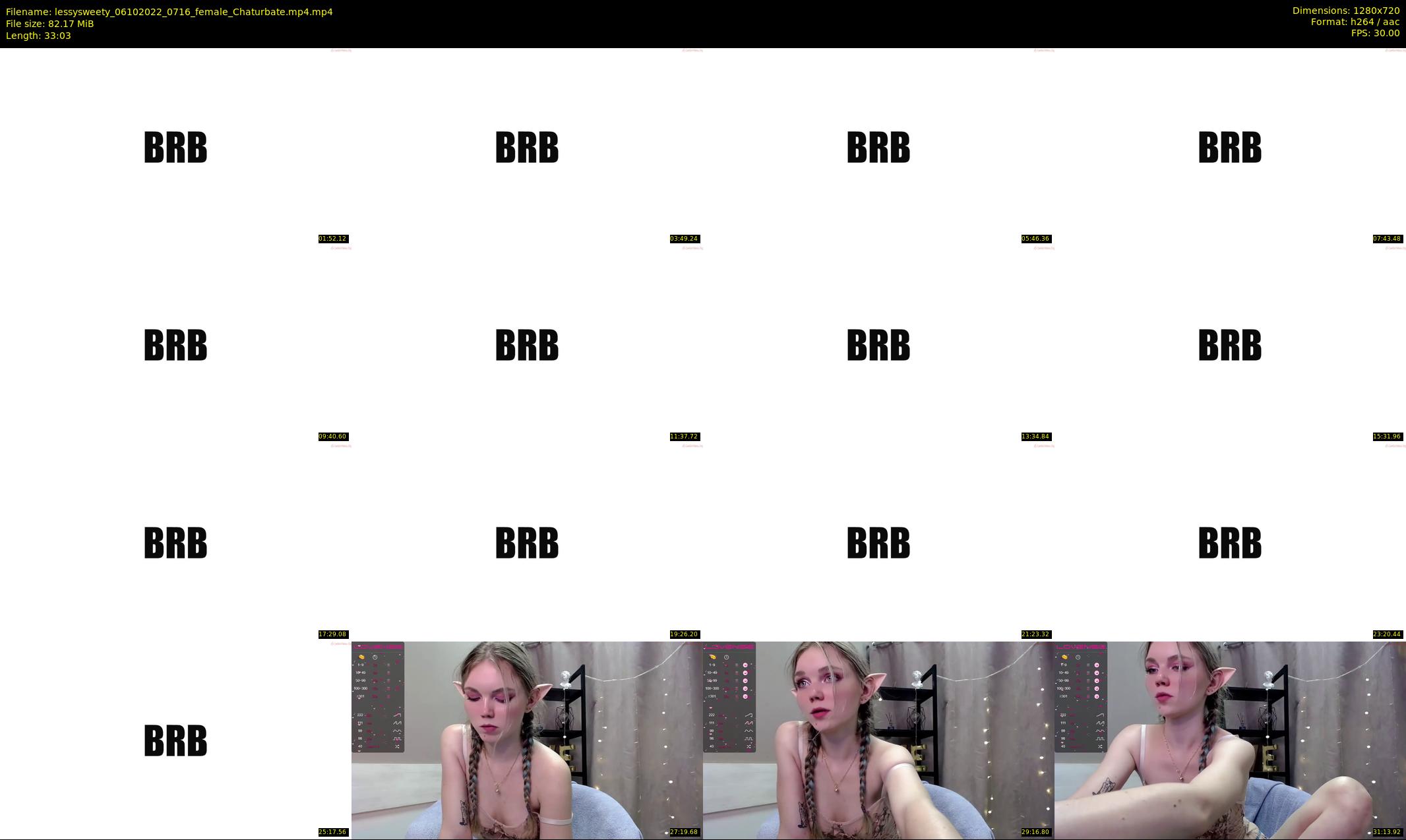 lessysweety — 34 minute Chaturbate female cam show recording, 720p, Oct 6, 2022