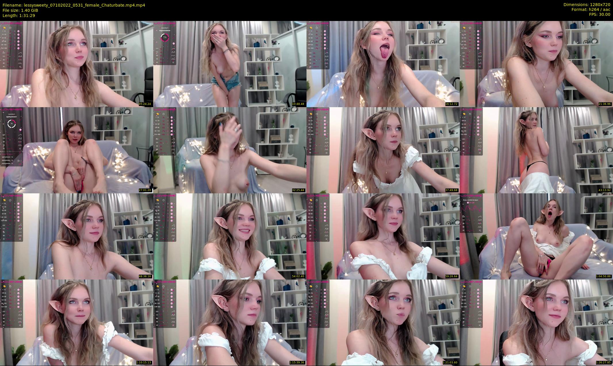 lessysweety — 92 minute Chaturbate female cam show recording, 720p, Oct 7, 2022