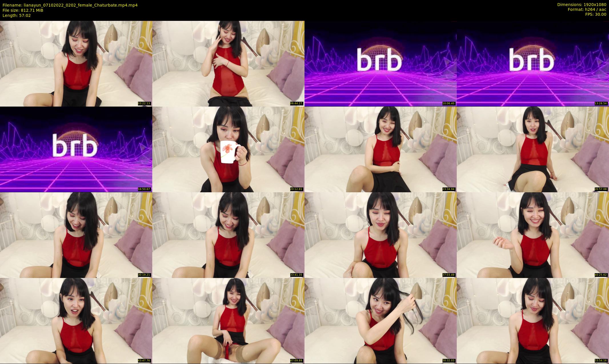 lianayun — 58 minute Chaturbate female cam show recording, 1080p, Oct 7, 2022