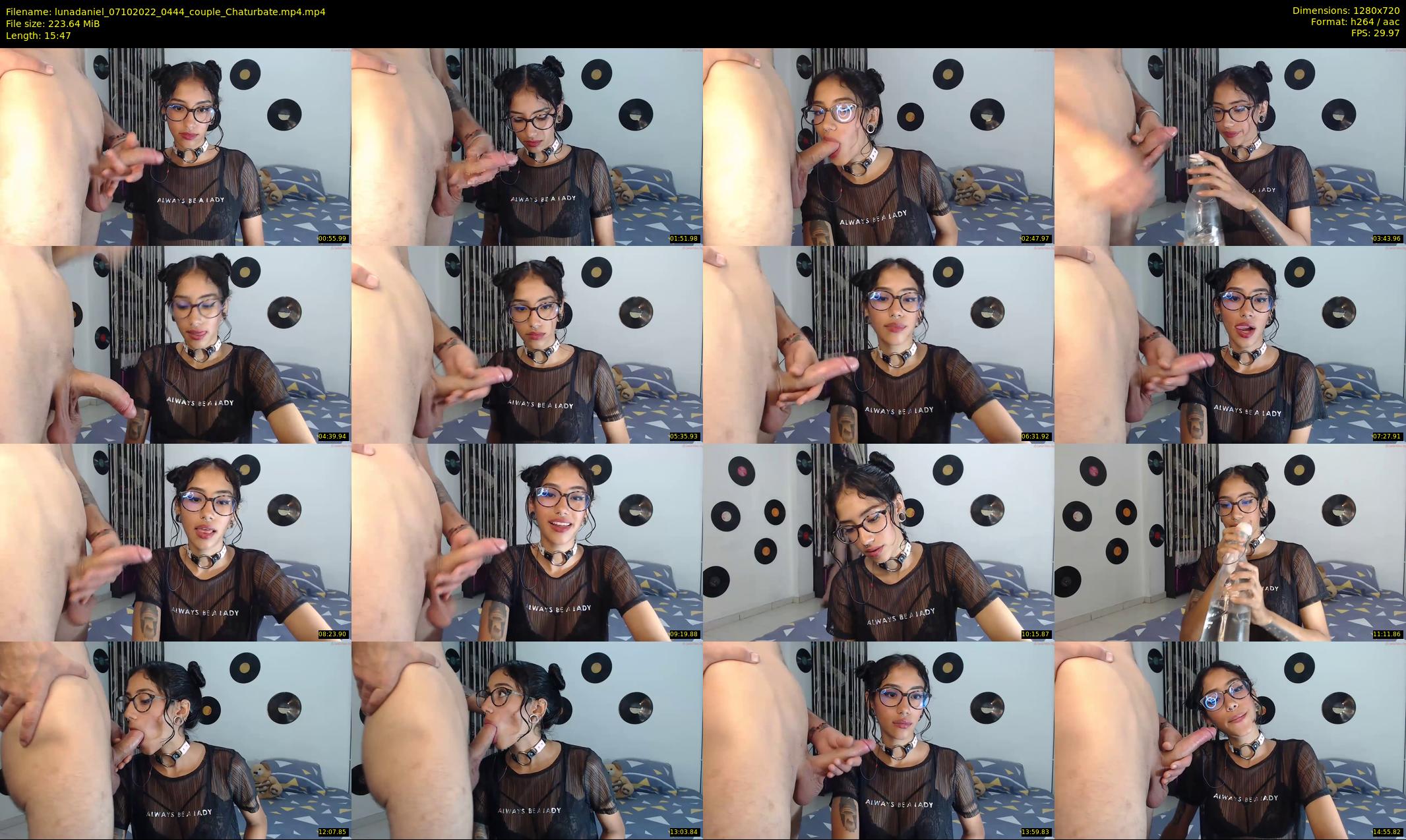 lunadaniel — 16 minute Chaturbate couple cam show recording, 720p, Oct 7, 2022