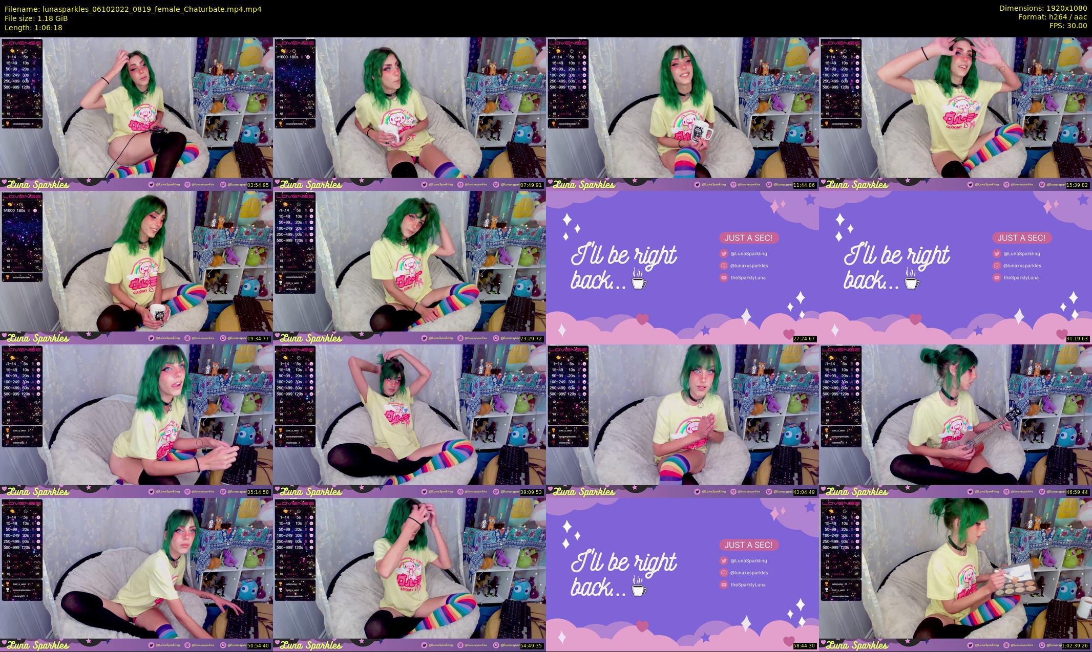 lunasparkles — 67 minute Chaturbate female cam show recording, 1080p, Oct 6, 2022