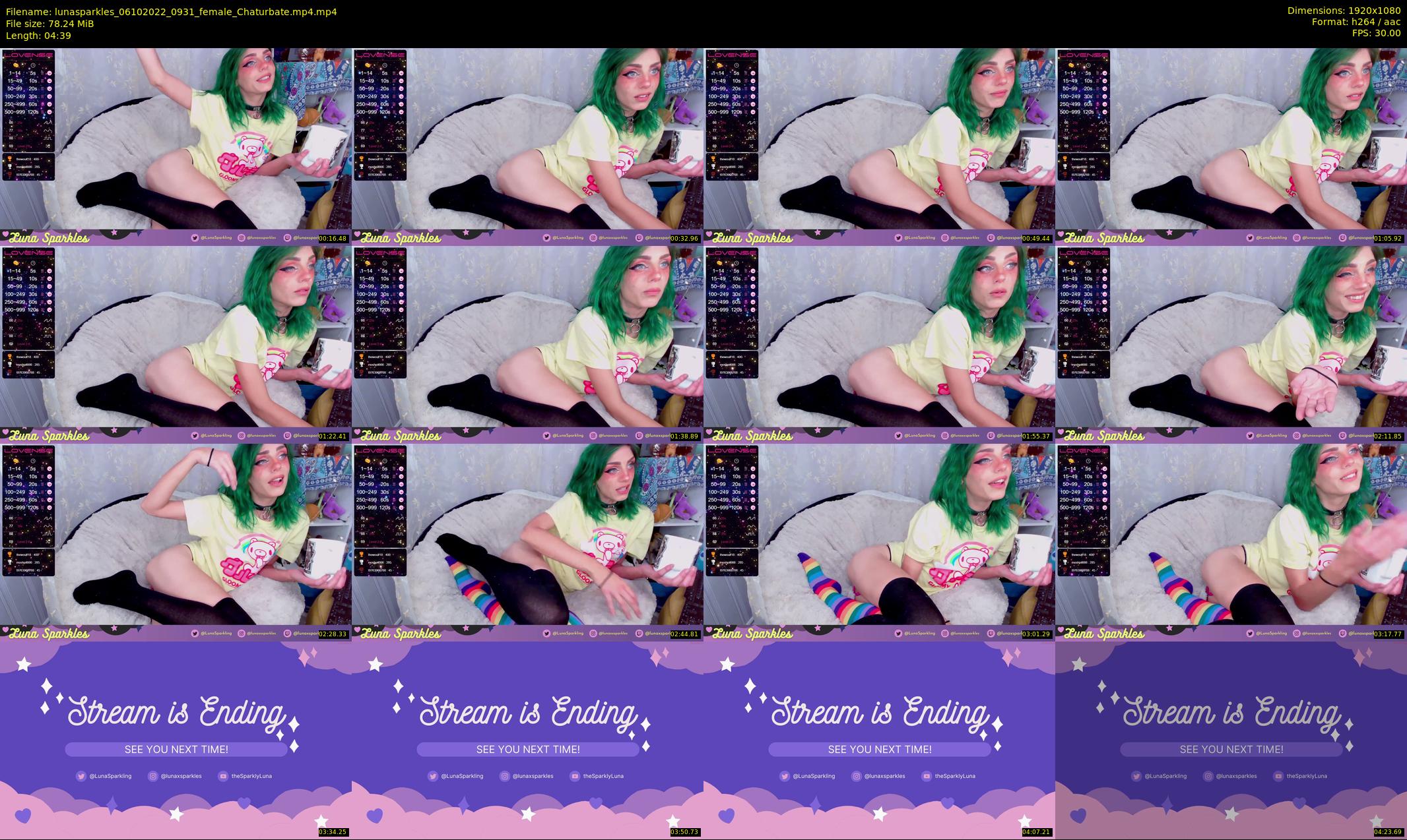 lunasparkles — 5 minute Chaturbate female cam show recording, 1080p, Oct 6, 2022