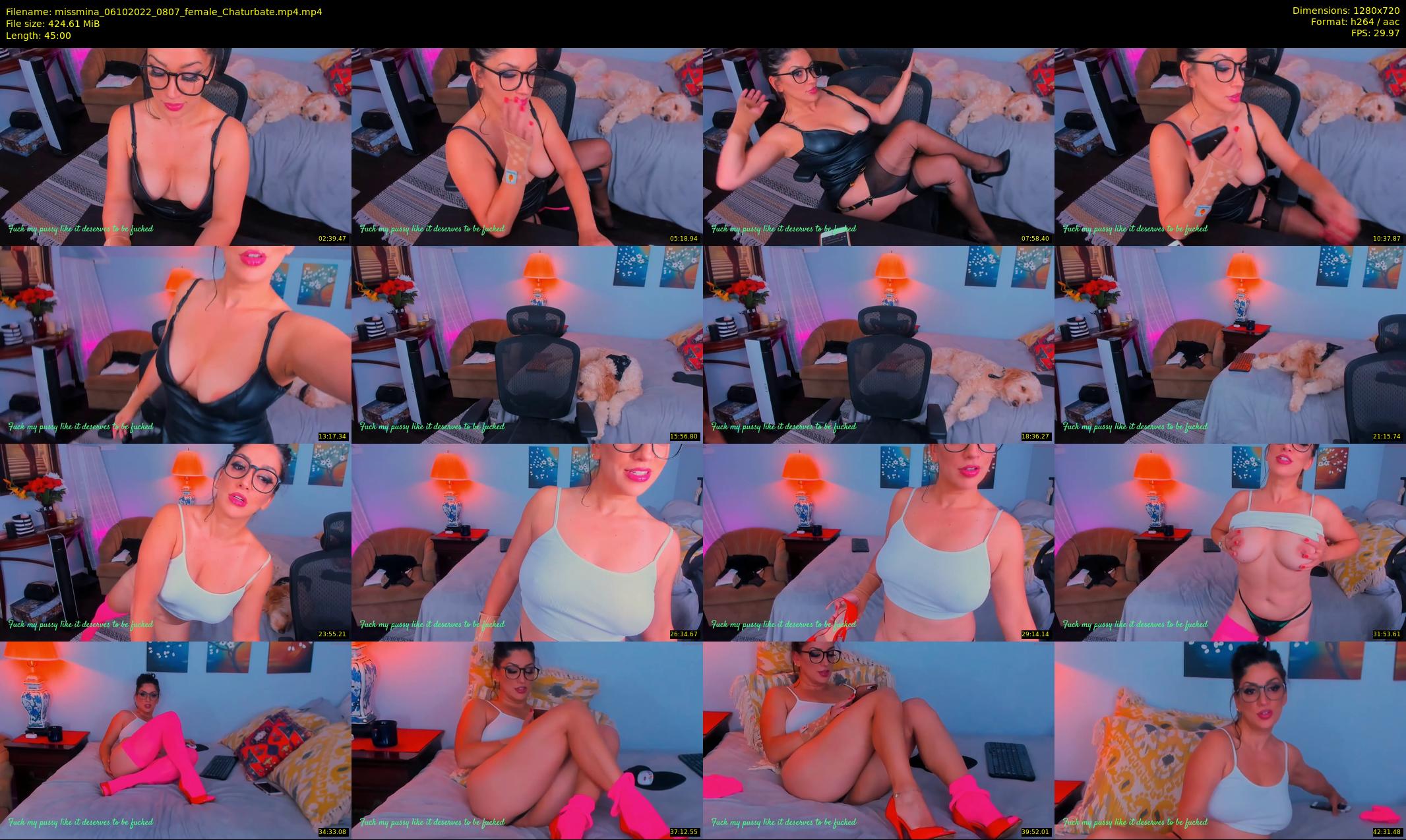 missmina — 45 minute Chaturbate female cam show recording, 720p, Oct 6, 2022