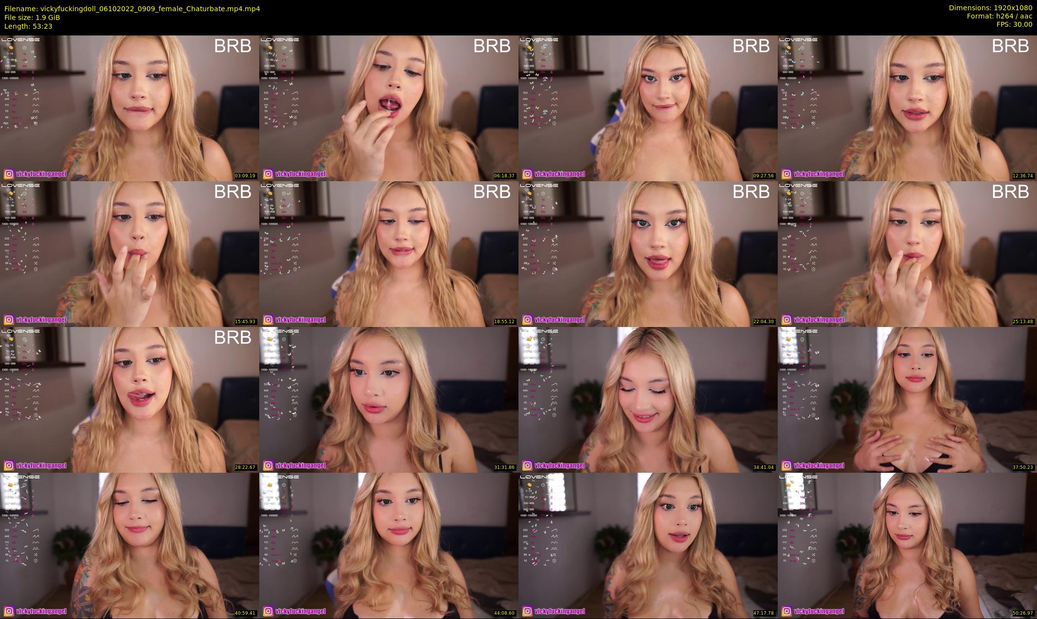 vickyfuckingdoll — 54 minute Chaturbate female cam show recording, 1080p, Oct 6, 2022