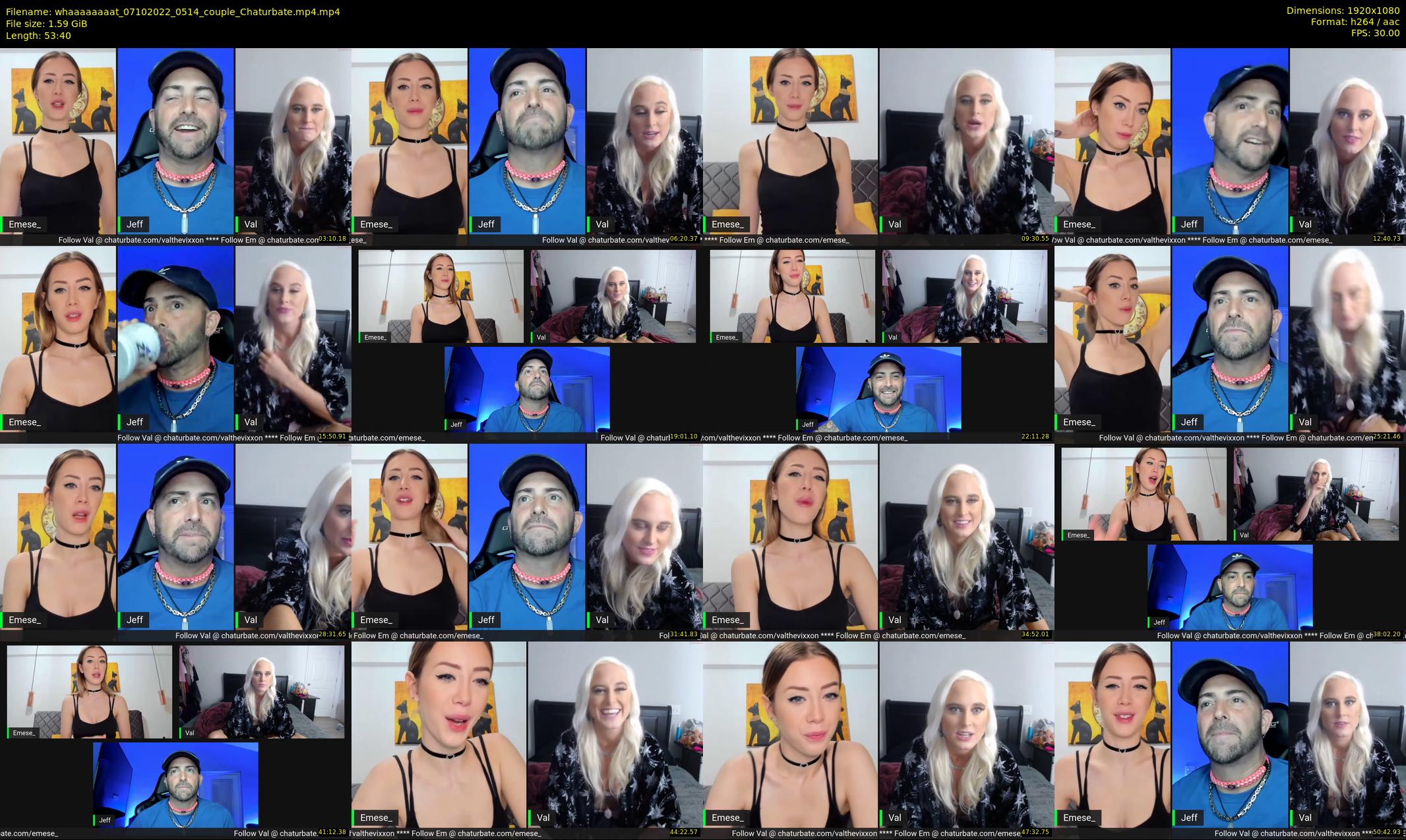 whaaaaaaaat — 54 minute Chaturbate couple cam show recording, 1080p, Oct 7, 2022