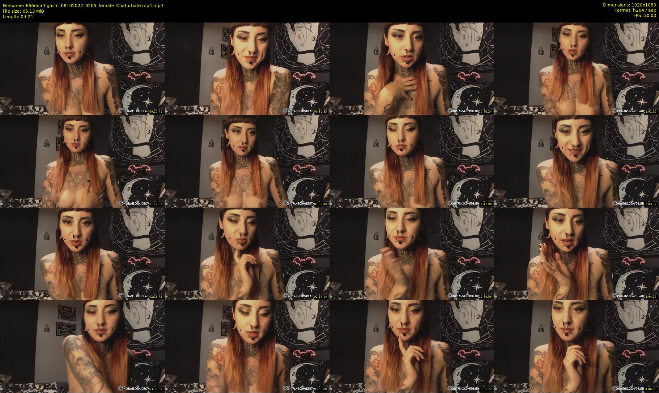 666deathgasm — 5 minute Chaturbate female cam show recording, 1080p, Oct 8, 2022