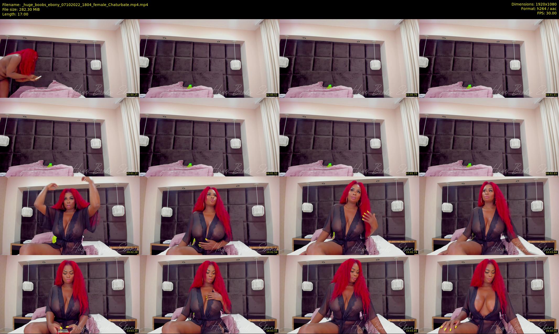 _huge_boobs_ebony — 17 minute Chaturbate female cam show recording, 1080p, Oct 7, 2022