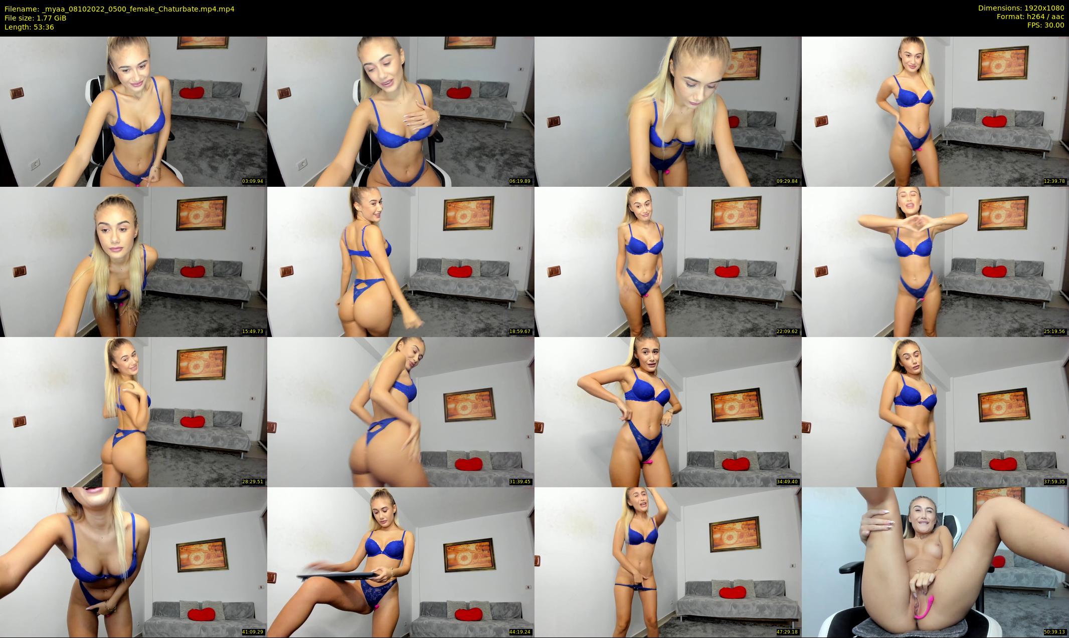 _myaa — 54 minute Chaturbate female cam show recording, 1080p, Oct 8, 2022