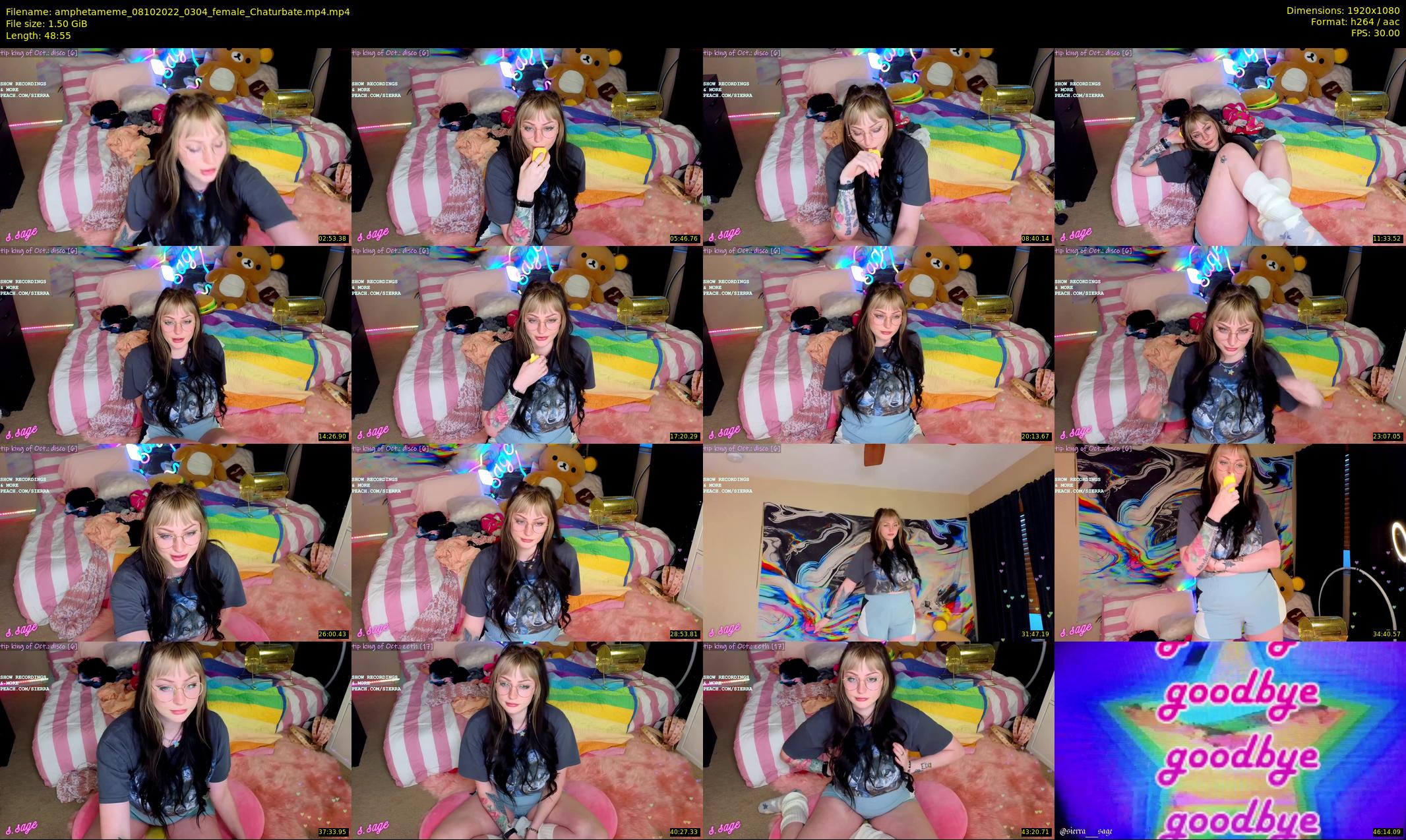 amphetameme — 49 minute Chaturbate female cam show recording, 1080p, Oct 8, 2022