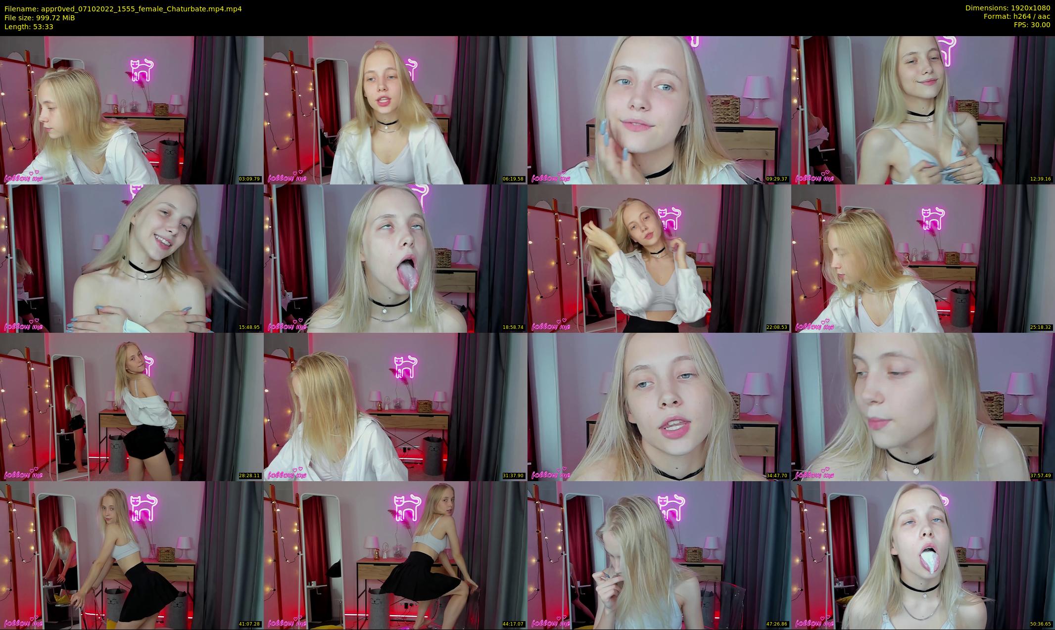 appr0ved — 54 minute Chaturbate female cam show recording, 1080p, Oct 7, 2022