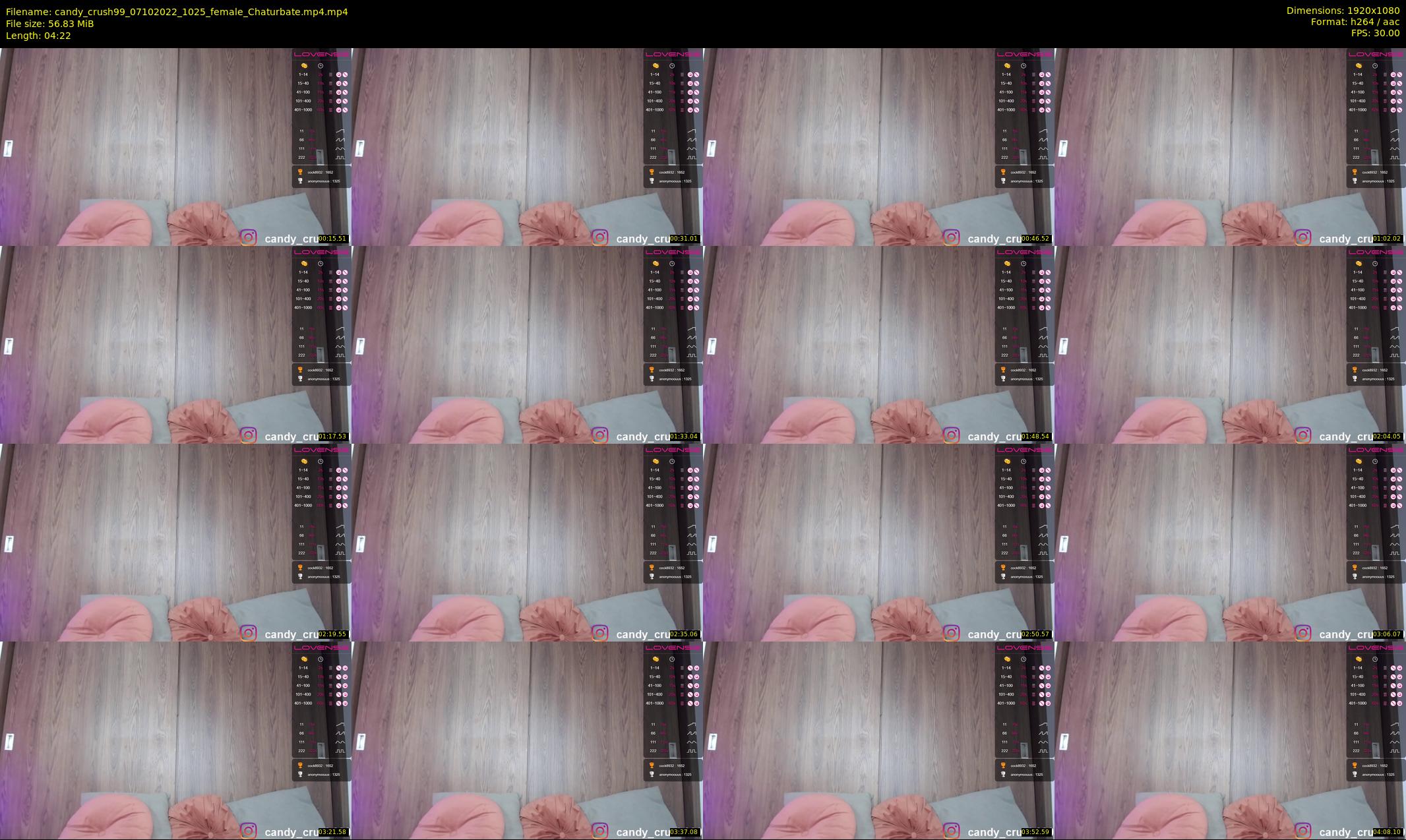 candy_crush99 — 5 minute Chaturbate female cam show recording, 1080p, Oct 7, 2022