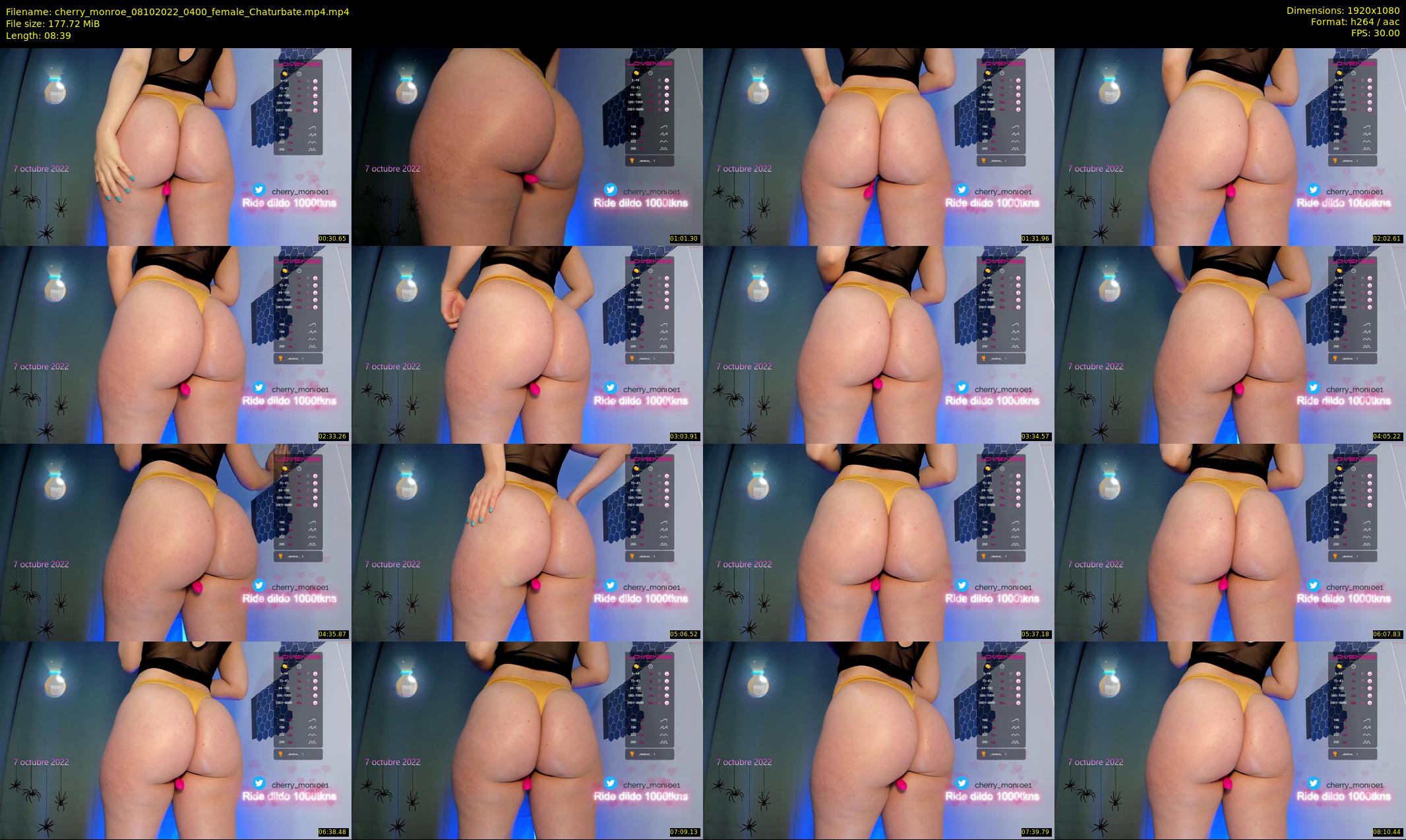 cherry_monroe — 9 minute Chaturbate female cam show recording, 1080p, Oct 8, 2022