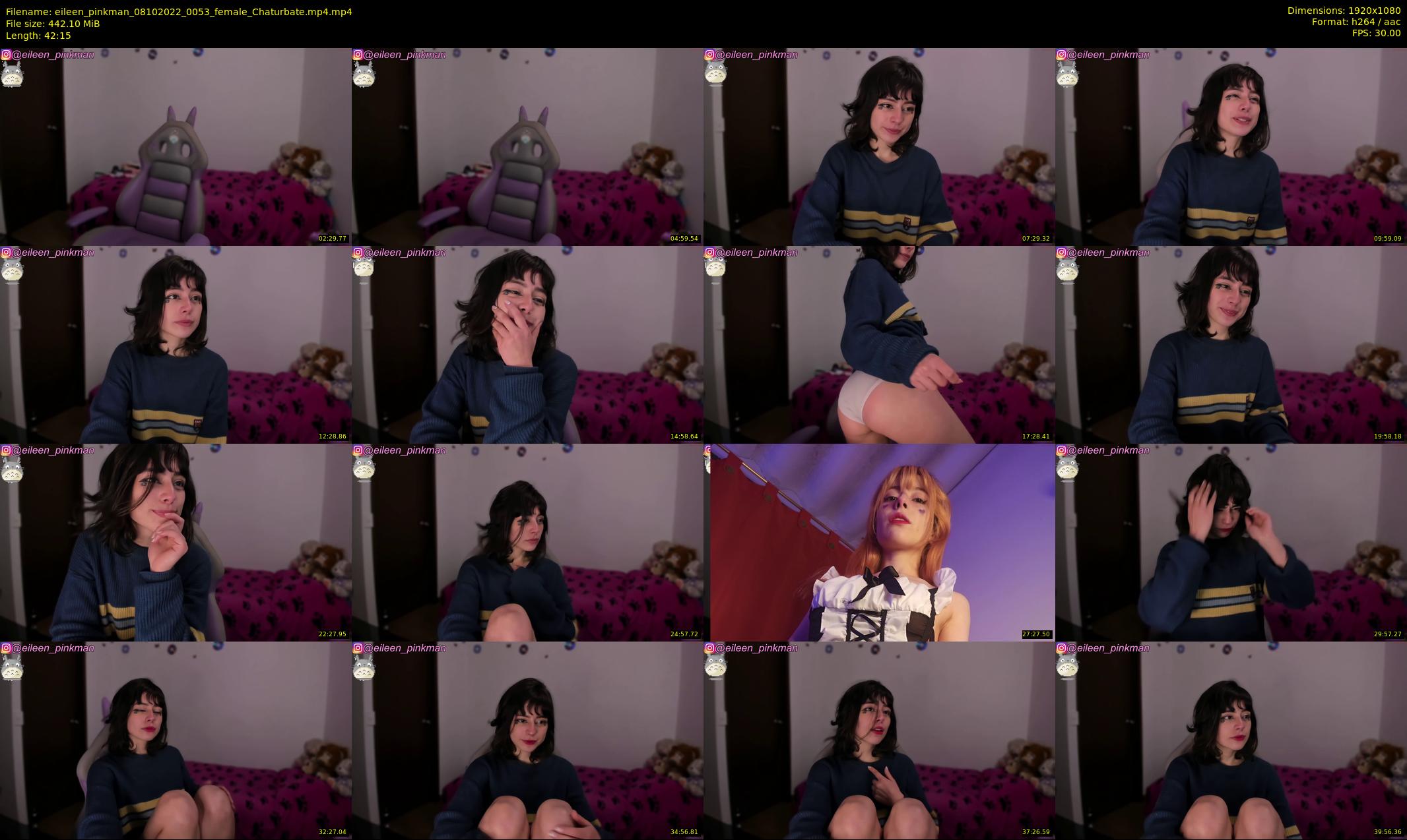 eileen_pinkman — 43 minute Chaturbate female cam show recording, 1080p, Oct 8, 2022