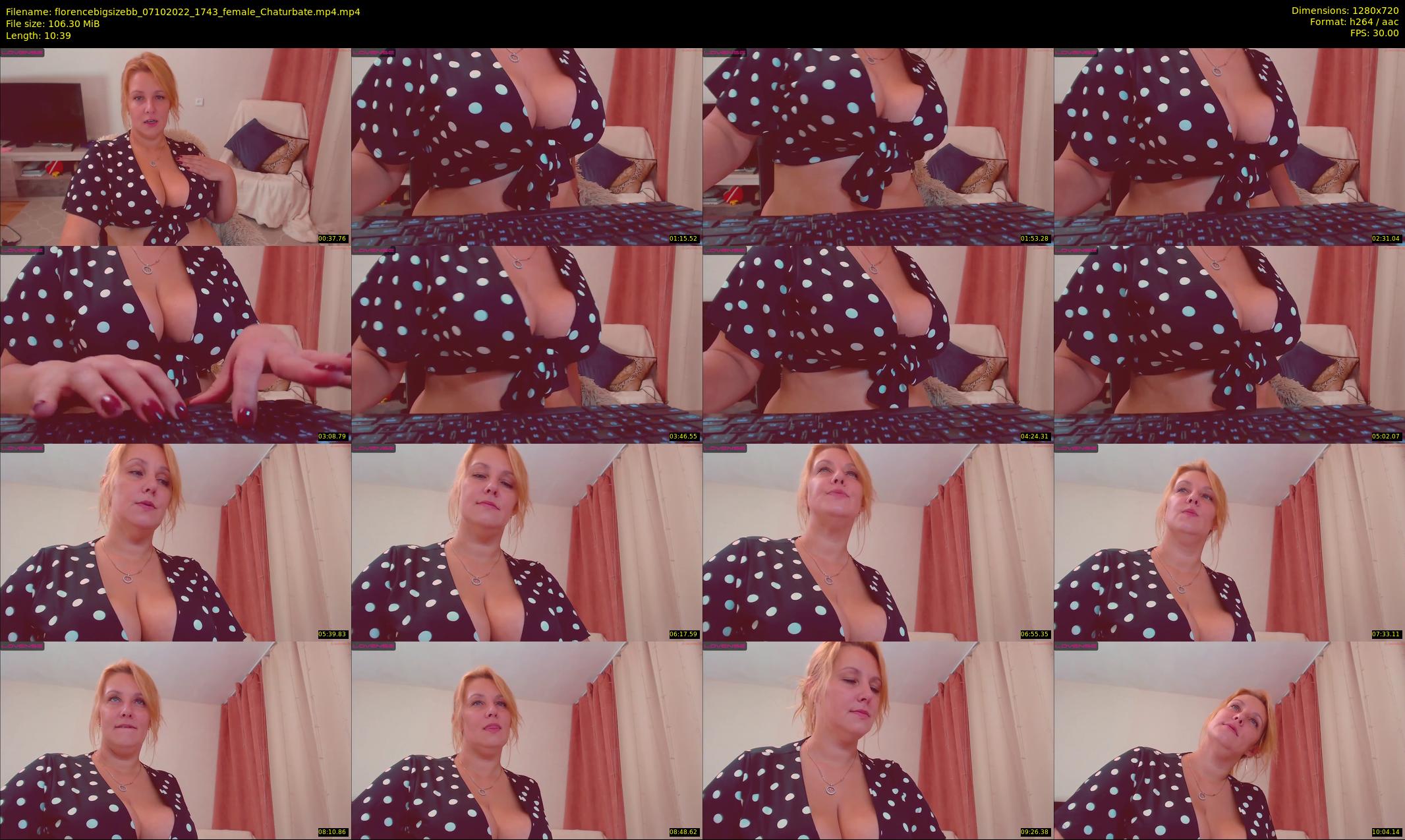 florencebigsizebb — 11 minute Chaturbate female cam show recording, 720p, Oct 7, 2022