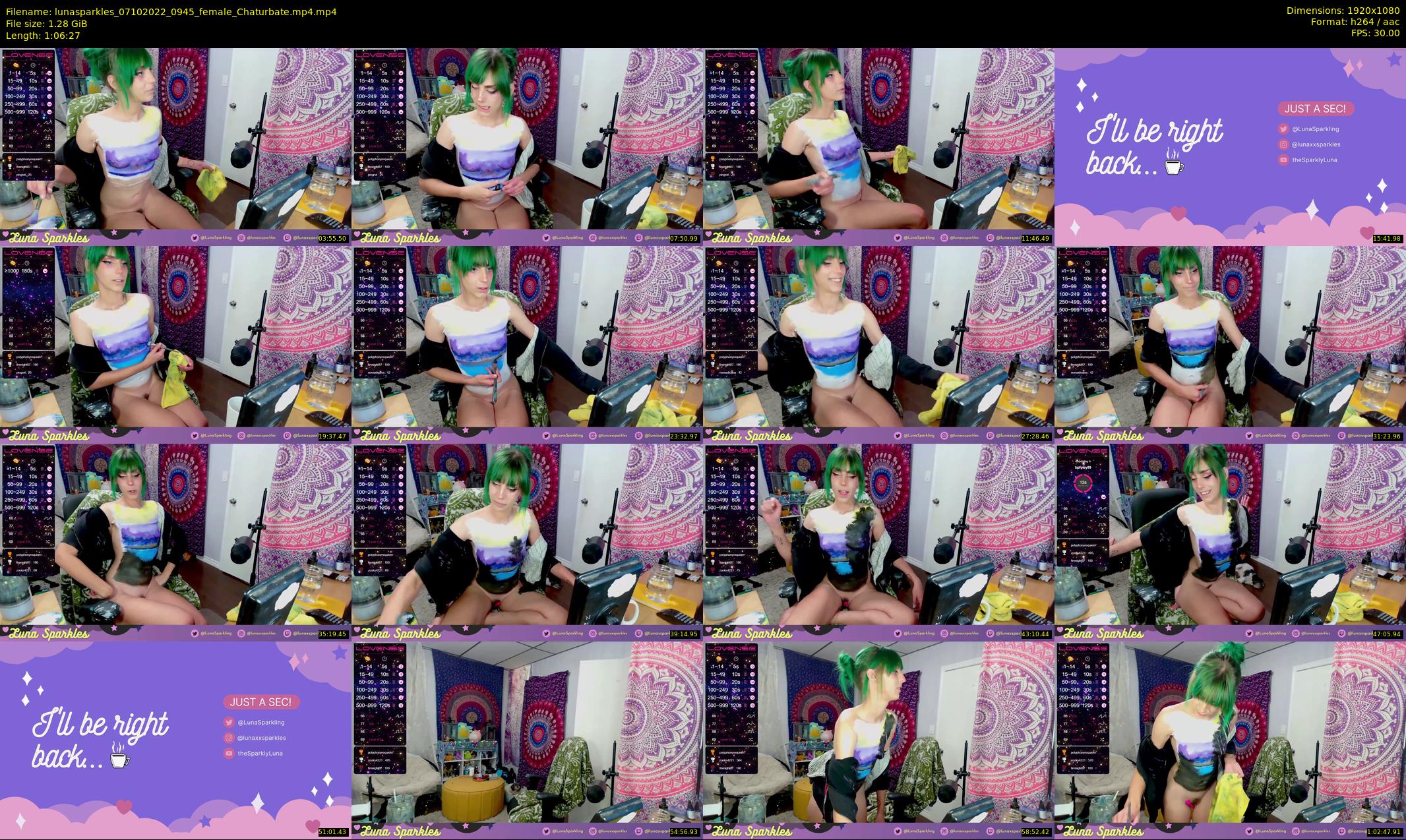 lunasparkles — 67 minute Chaturbate female cam show recording, 1080p, Oct 7, 2022