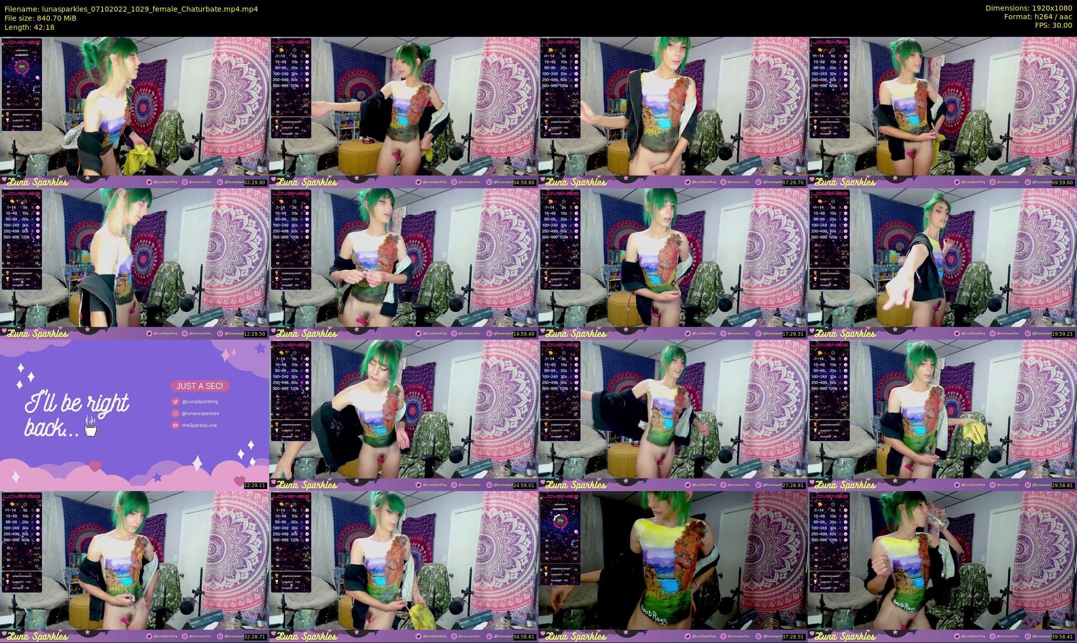 lunasparkles — 43 minute Chaturbate female cam show recording, 1080p, Oct 7, 2022