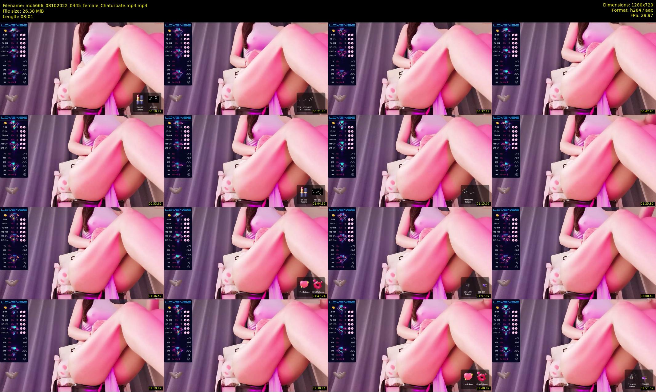 moli666 — 4 minute Chaturbate female cam show recording, 720p, Oct 8, 2022
