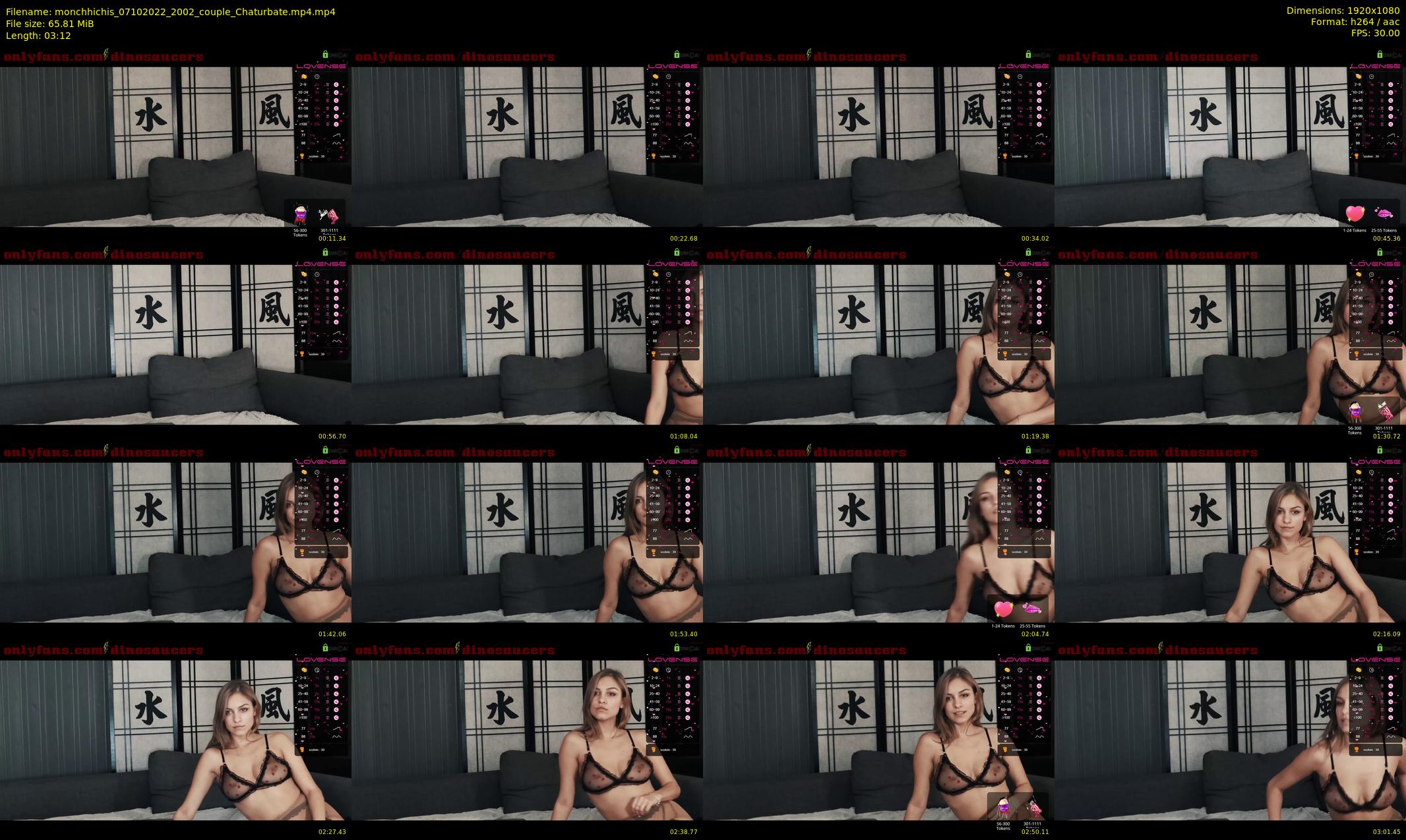 monchhichis — 4 minute Chaturbate couple cam show recording, 1080p, Oct 7, 2022