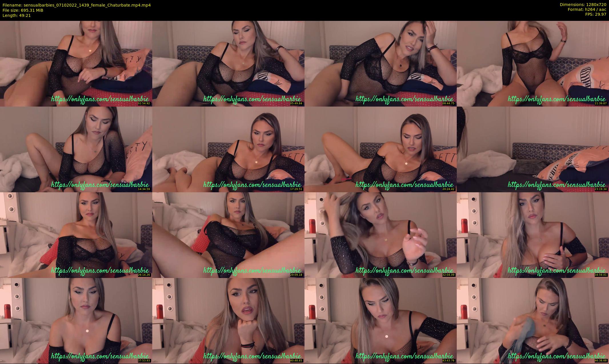 sensualbarbies — 50 minute Chaturbate female cam show recording, 720p, Oct 7, 2022