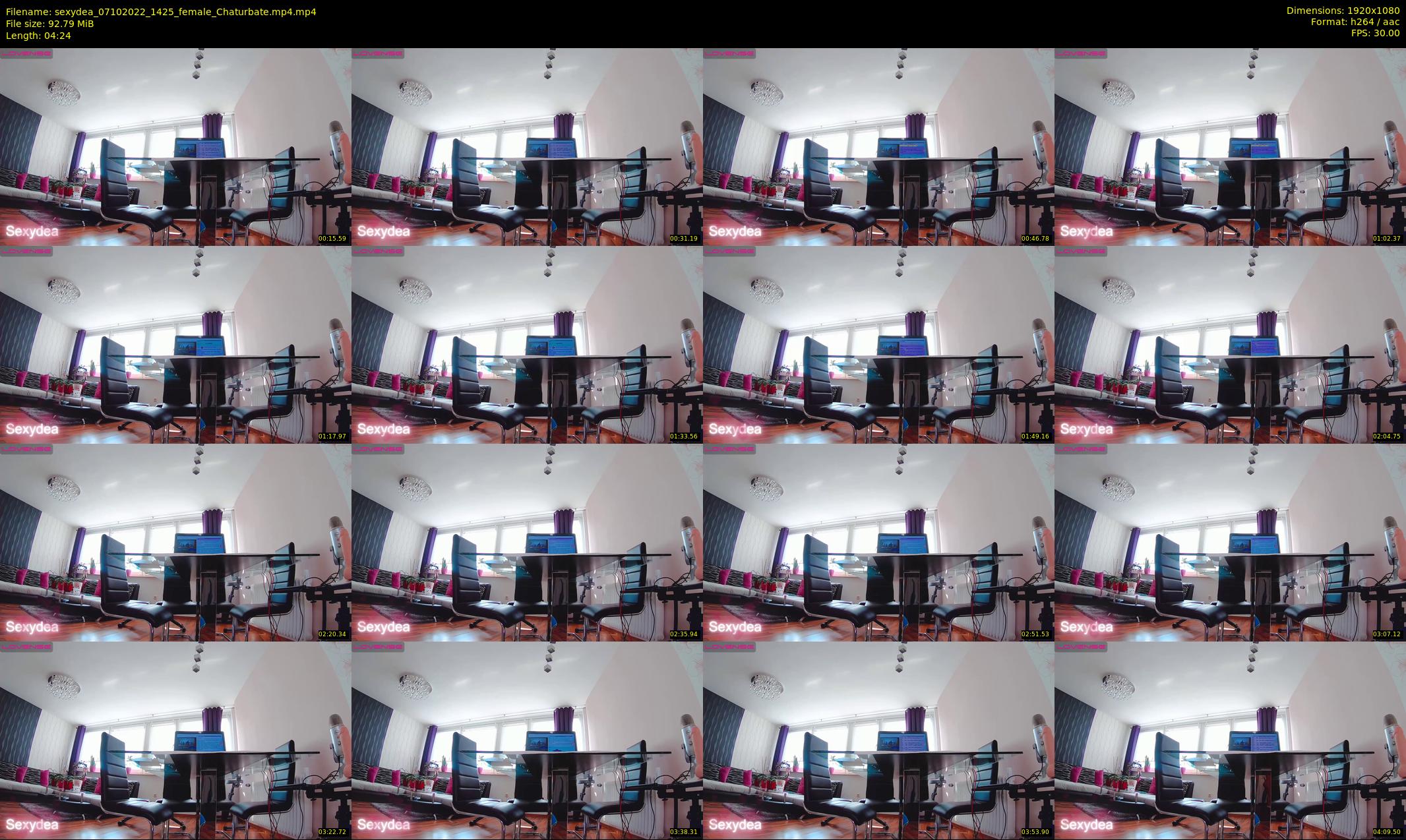 sexydea — 5 minute Chaturbate female cam show recording, 1080p, Oct 7, 2022