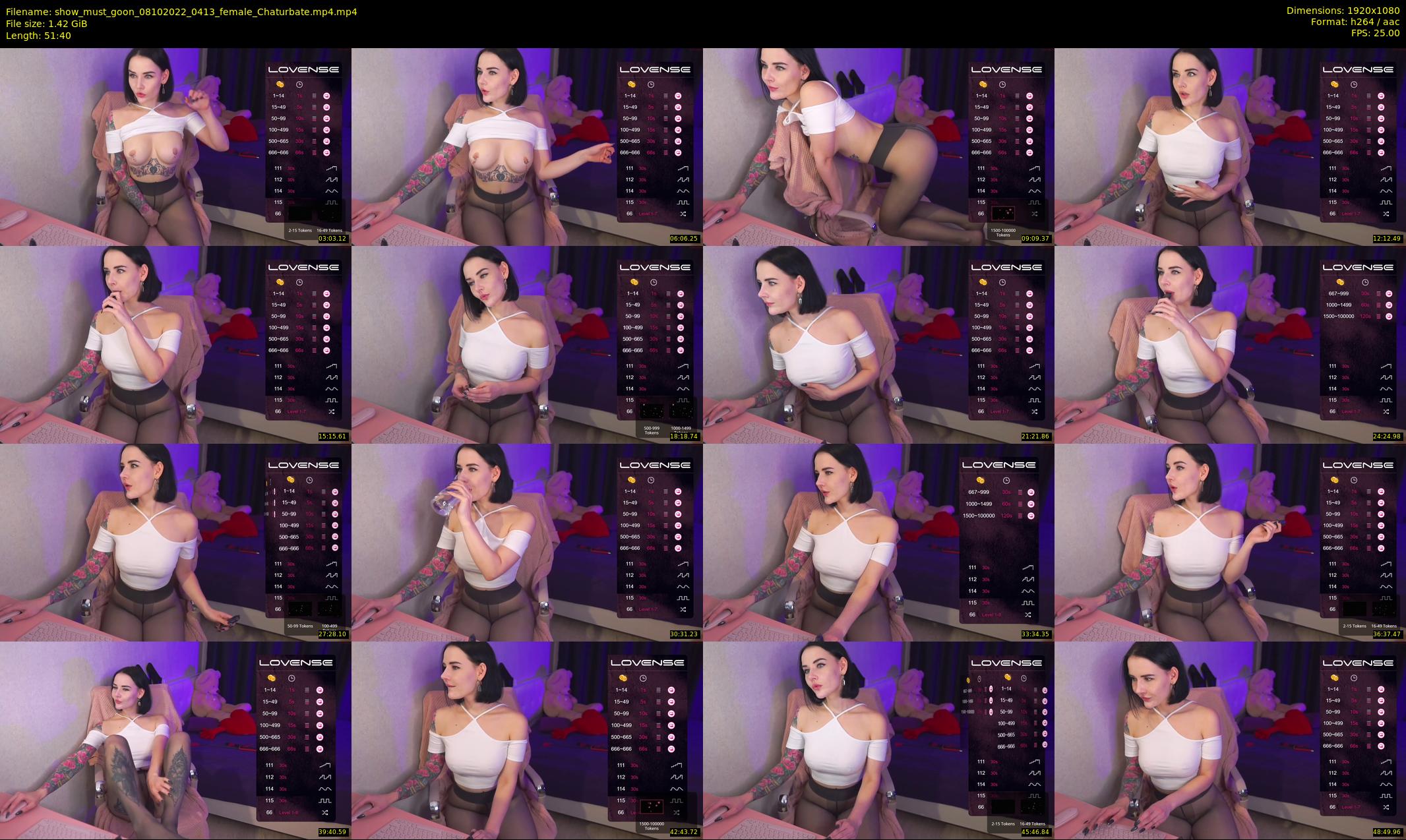 show_must_goon — 52 minute Chaturbate female cam show recording, 1080p, Oct 8, 2022