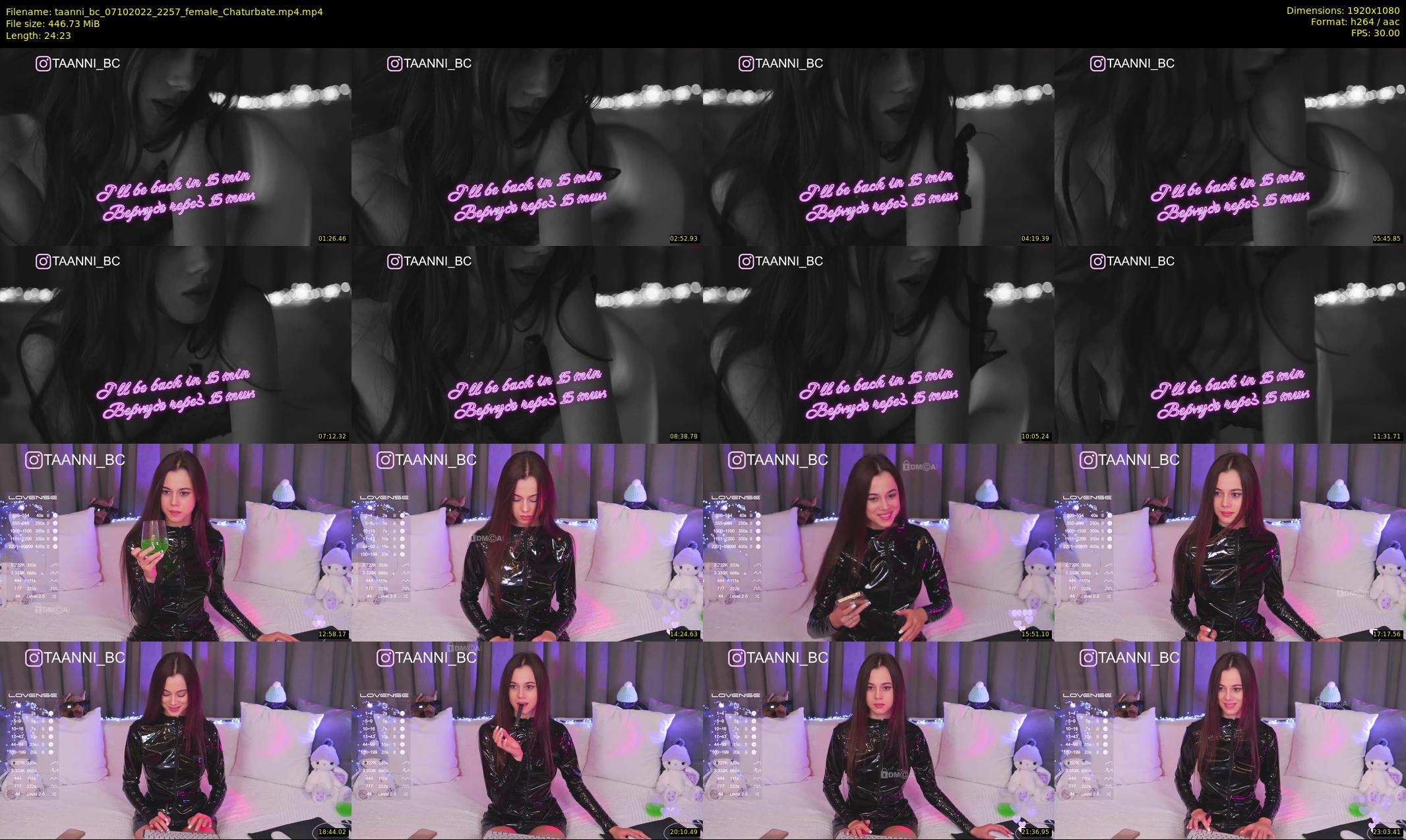 taanni_bc — 25 minute Chaturbate female cam show recording, 1080p, Oct 7, 2022