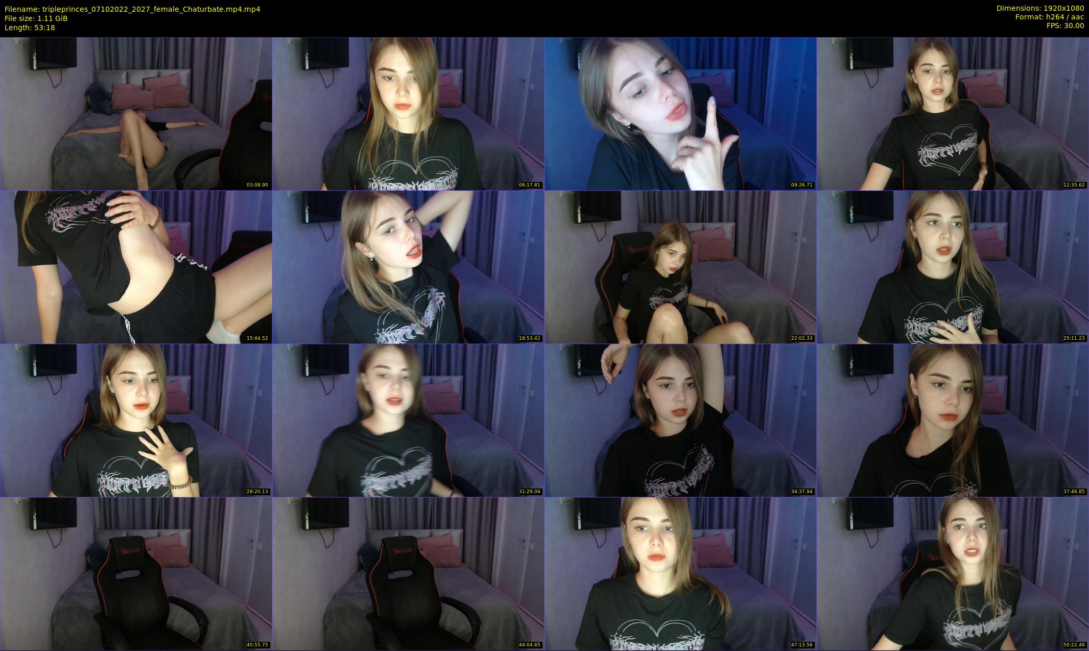 tripleprinces — 54 minute Chaturbate female cam show recording, 1080p, Oct 7, 2022
