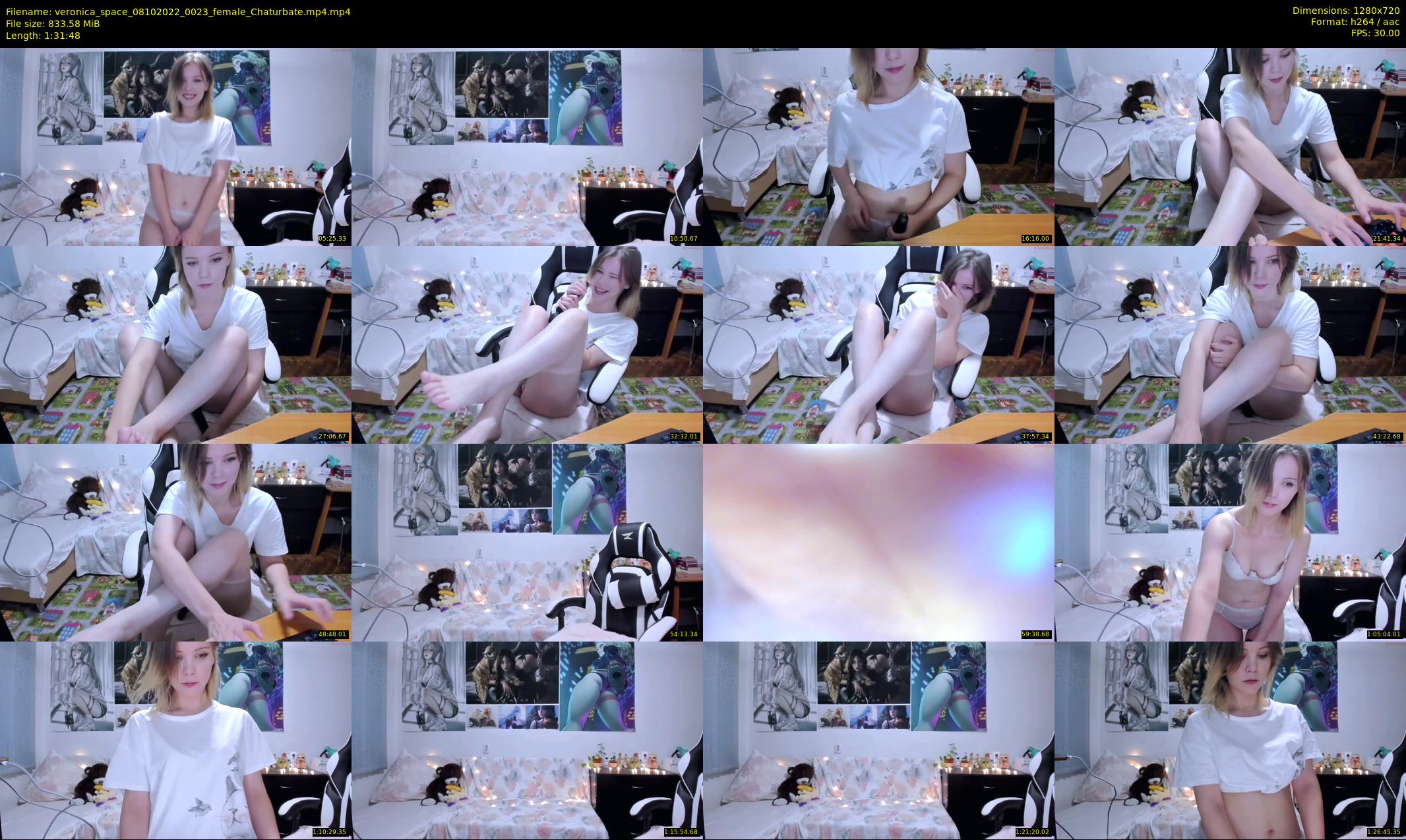 veronica_space — 92 minute Chaturbate female cam show recording, 720p, Oct 8, 2022