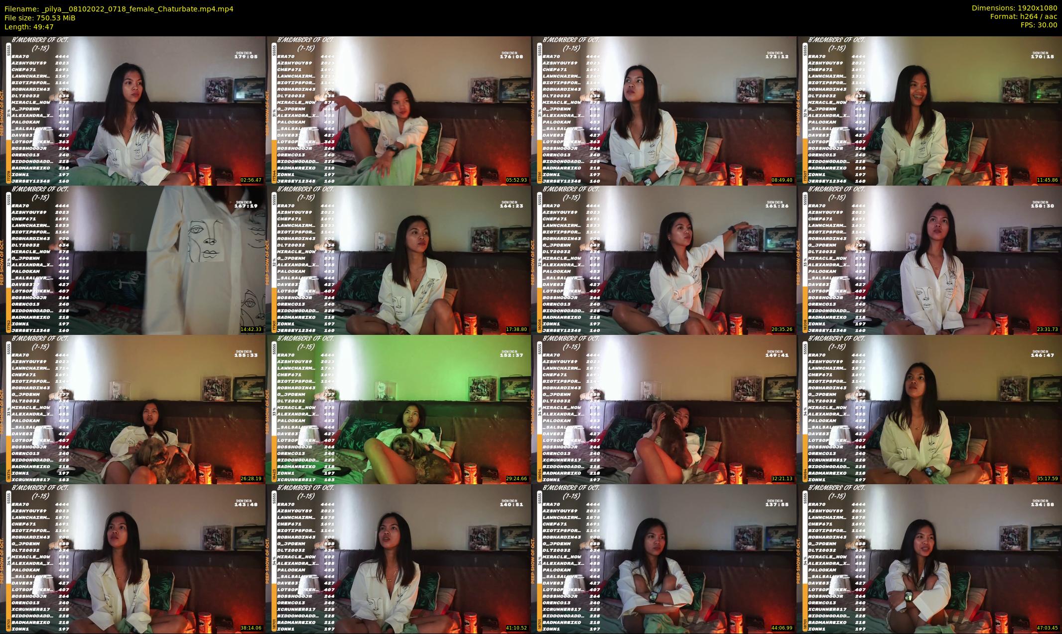 _pilya_ — 50 minute Chaturbate female cam show recording, 1080p, Oct 8, 2022