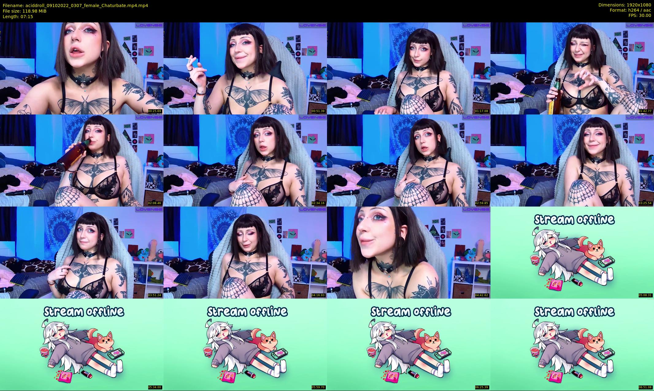 aciddroll — 8 minute Chaturbate female cam show recording, 1080p, Oct 9, 2022