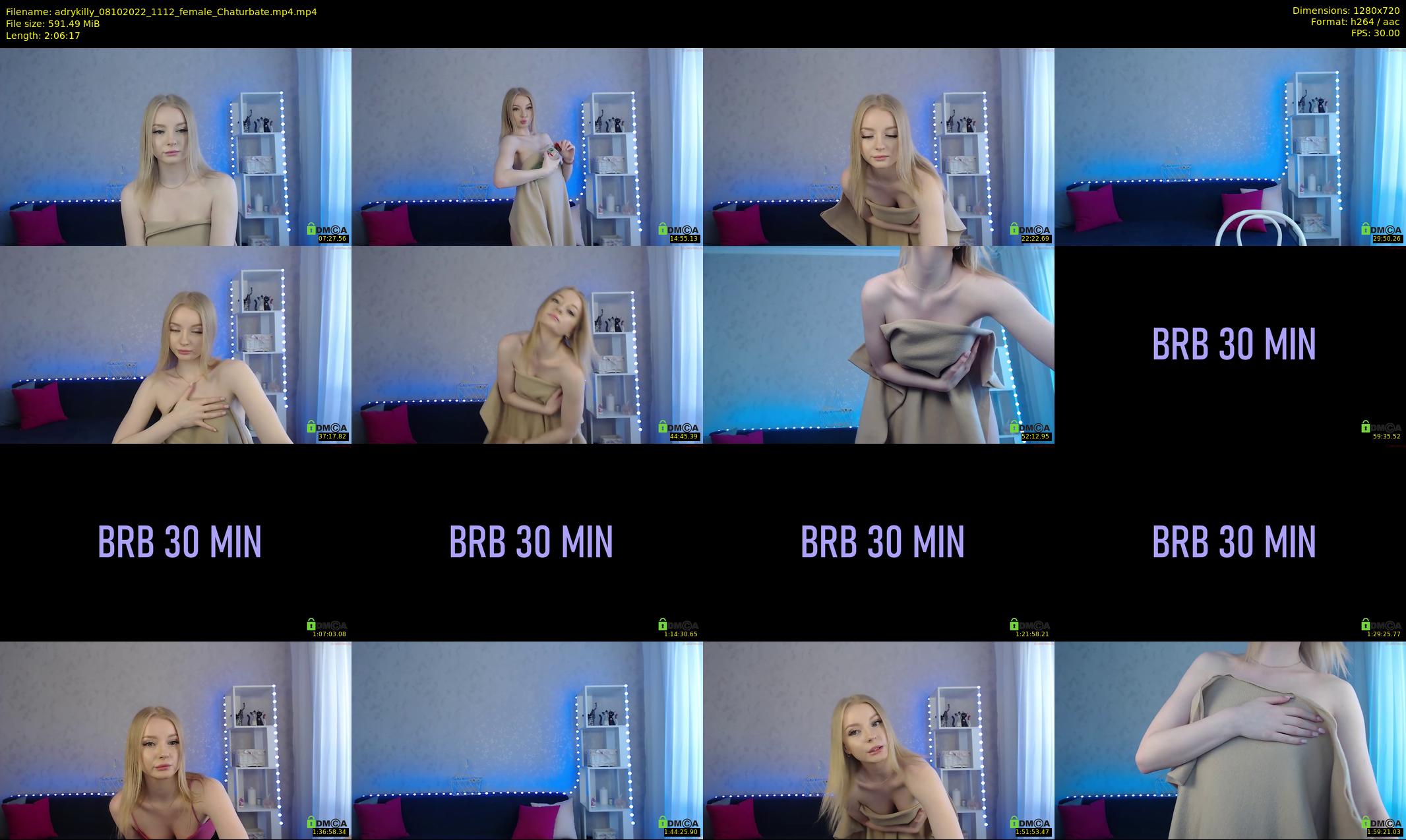 adrykilly — 127 minute Chaturbate female cam show recording, 720p, Oct 8, 2022