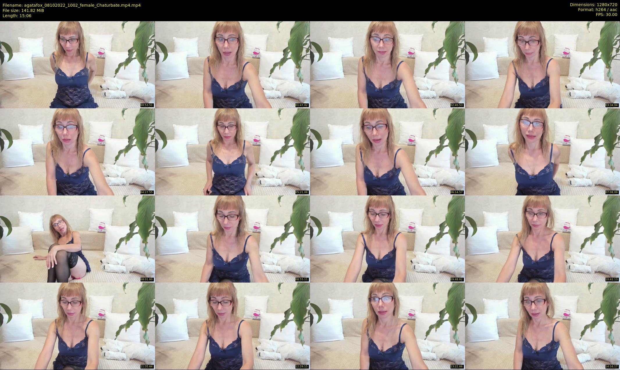 agatafox — 16 minute Chaturbate female cam show recording, 720p, Oct 8, 2022