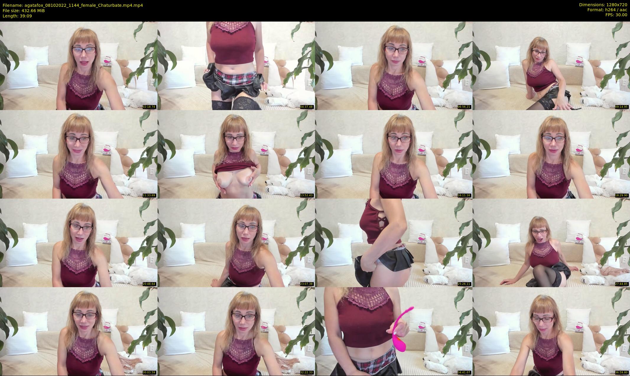 agatafox — 40 minute Chaturbate female cam show recording, 720p, Oct 8, 2022