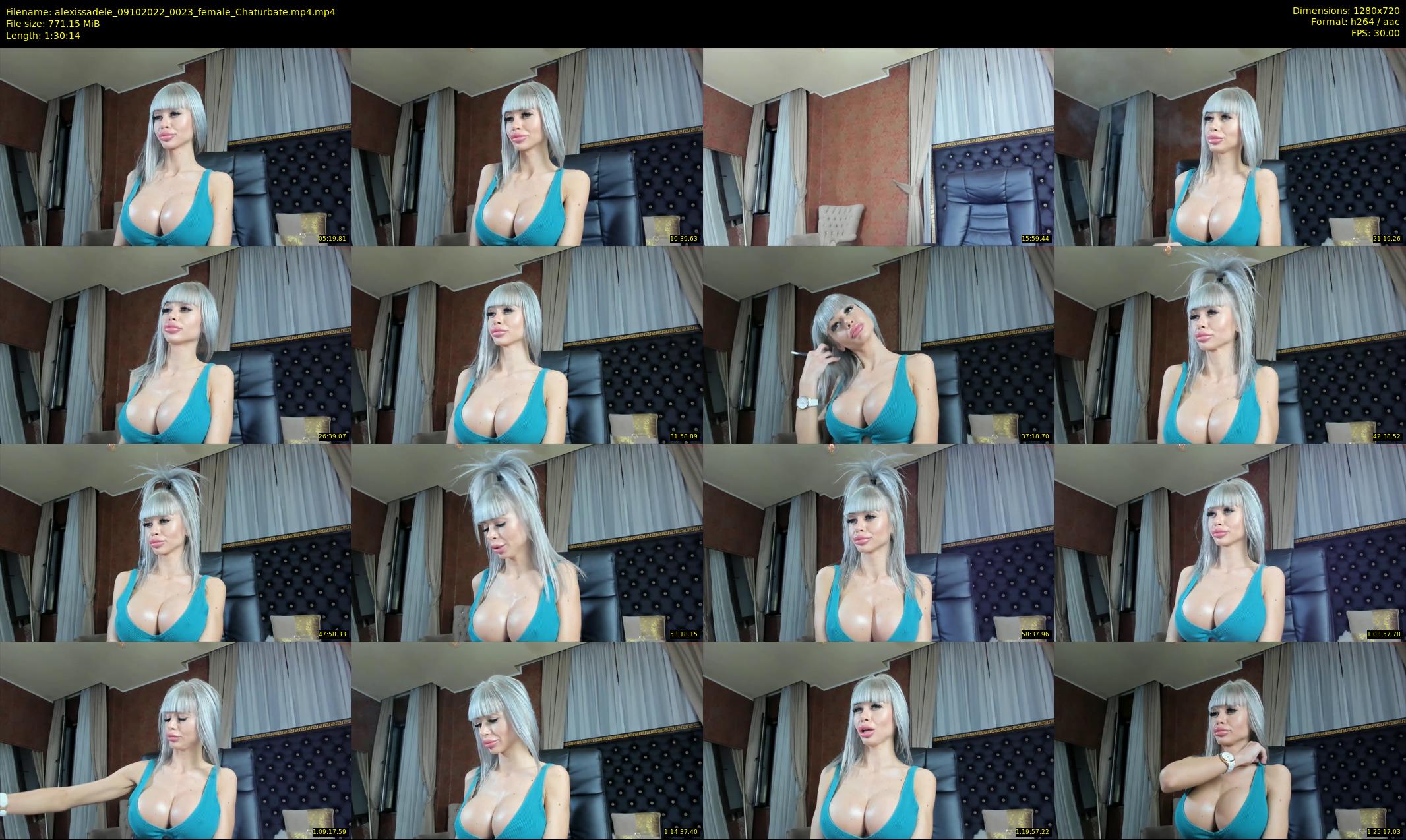 alexissadele — 91 minute Chaturbate female cam show recording, 720p, Oct 9, 2022