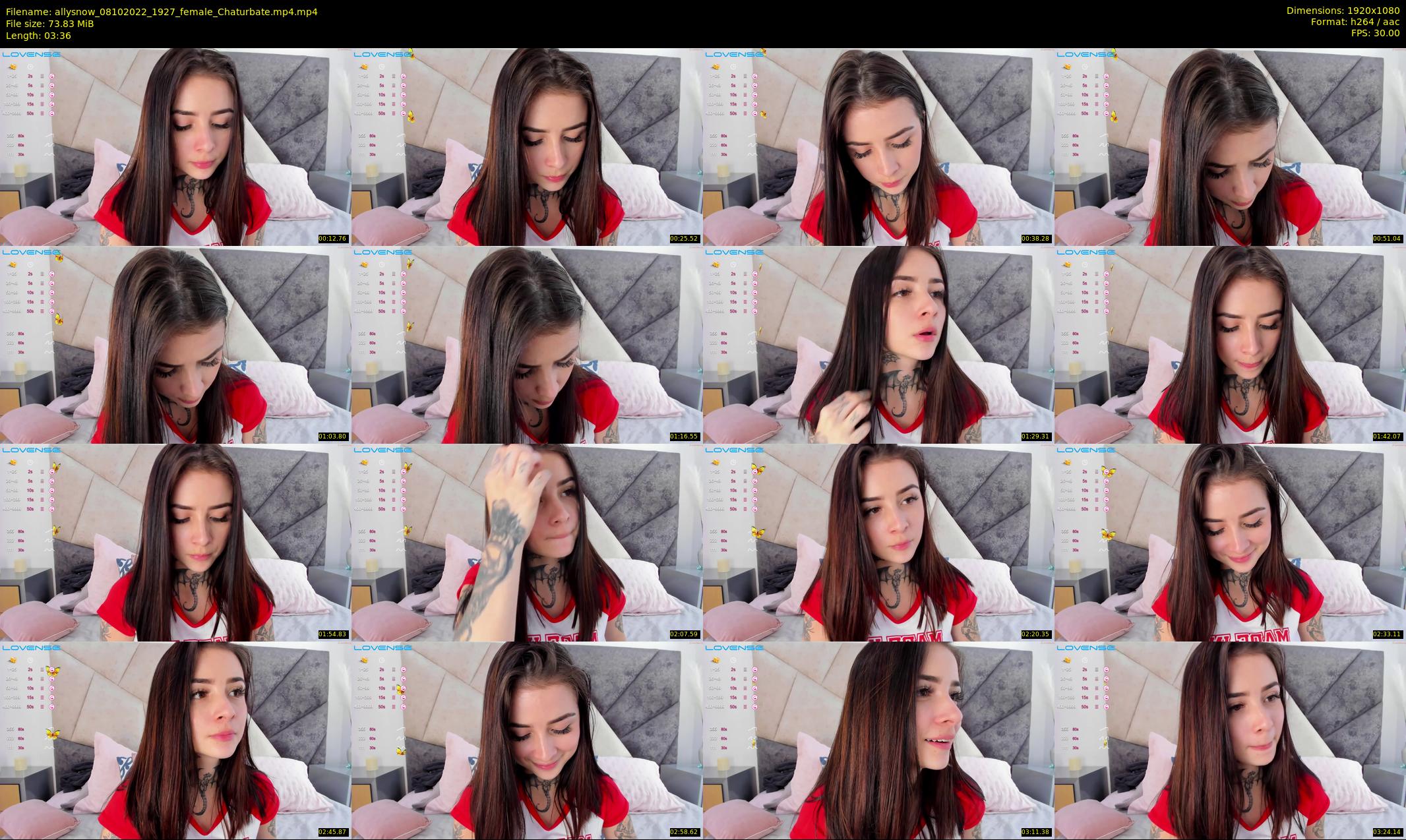 allysnow — 4 minute Chaturbate female cam show recording, 1080p, Oct 8, 2022