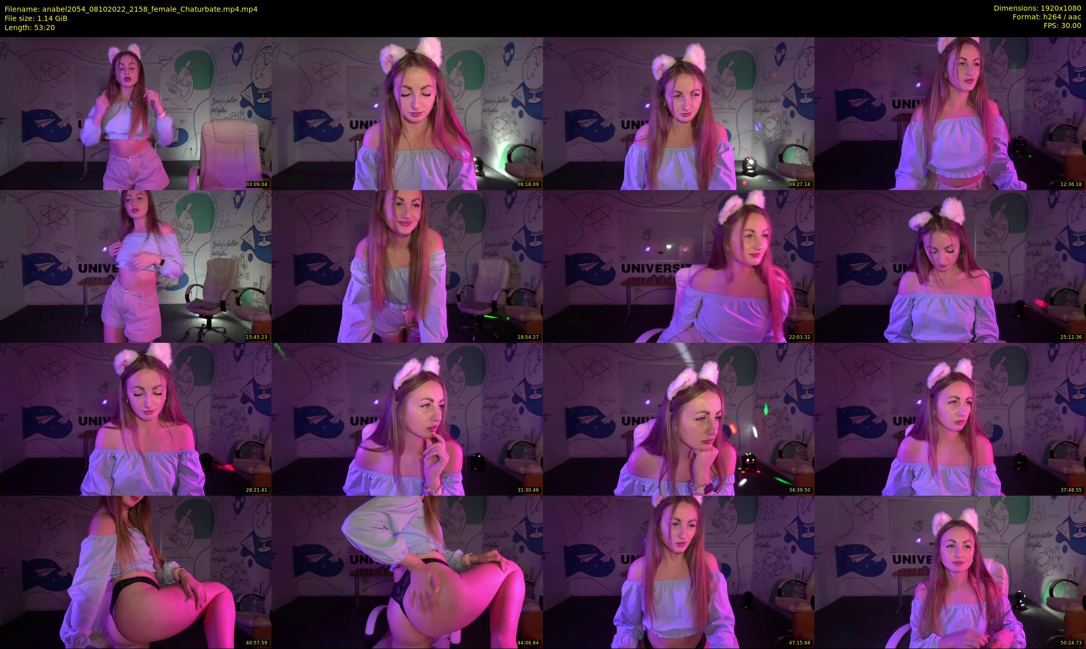 anabel2054 — 54 minute Chaturbate female cam show recording, 1080p, Oct 8, 2022