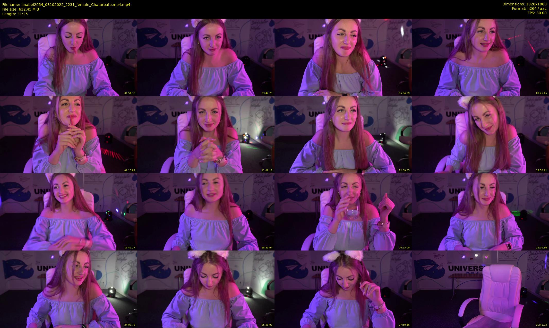 anabel2054 — 32 minute Chaturbate female cam show recording, 1080p, Oct 8, 2022