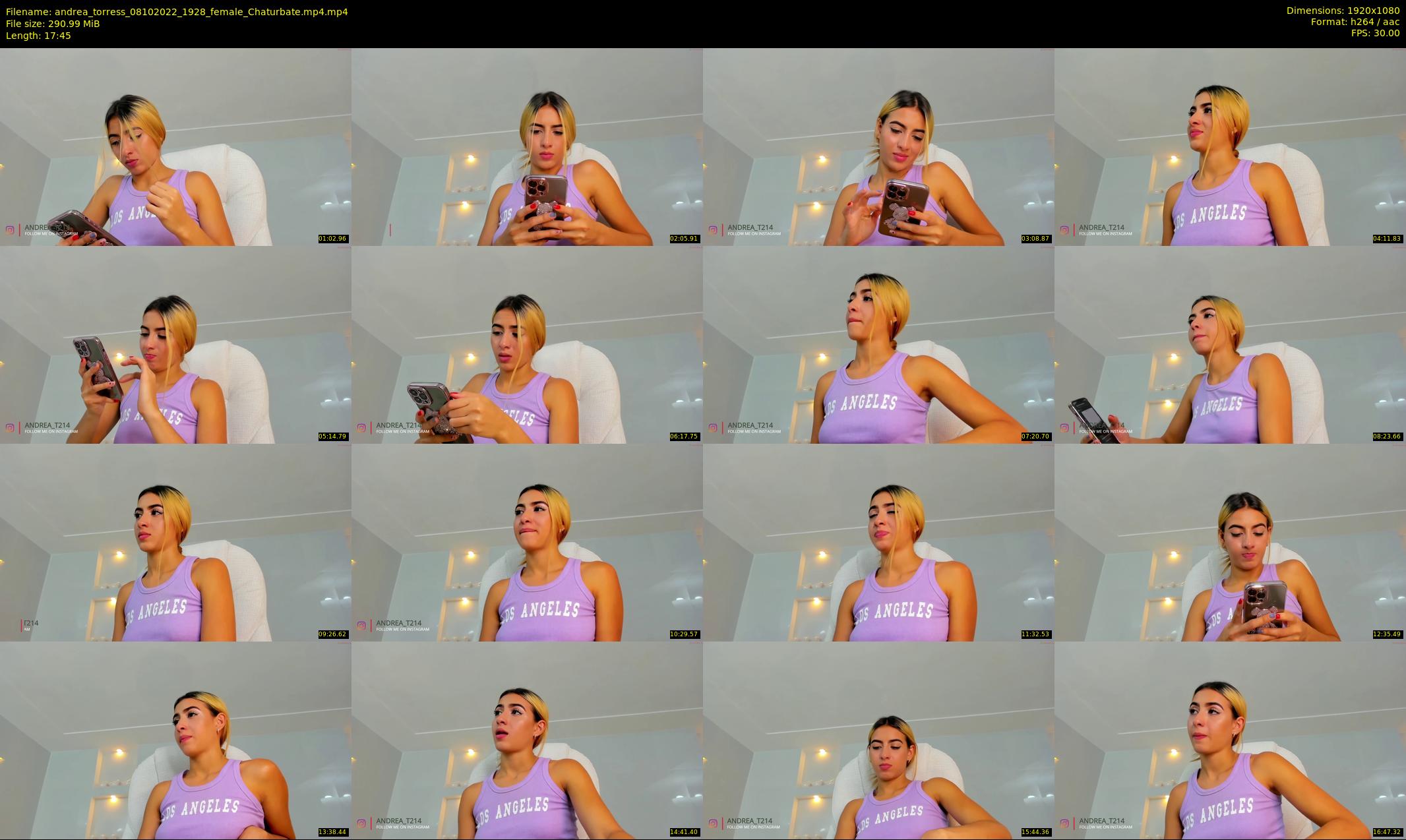 andrea_torress — 18 minute Chaturbate female cam show recording, 1080p, Oct 8, 2022