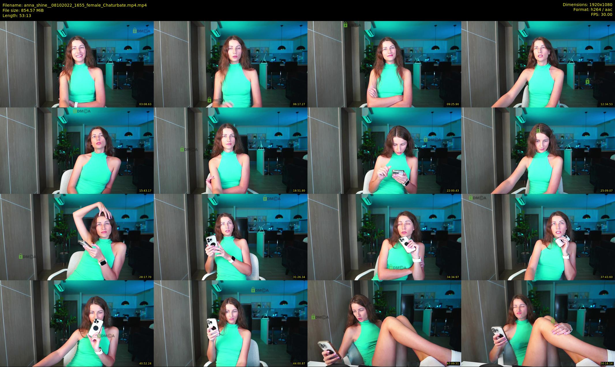 anna_shine_ — 54 minute Chaturbate female cam show recording, 1080p, Oct 8, 2022