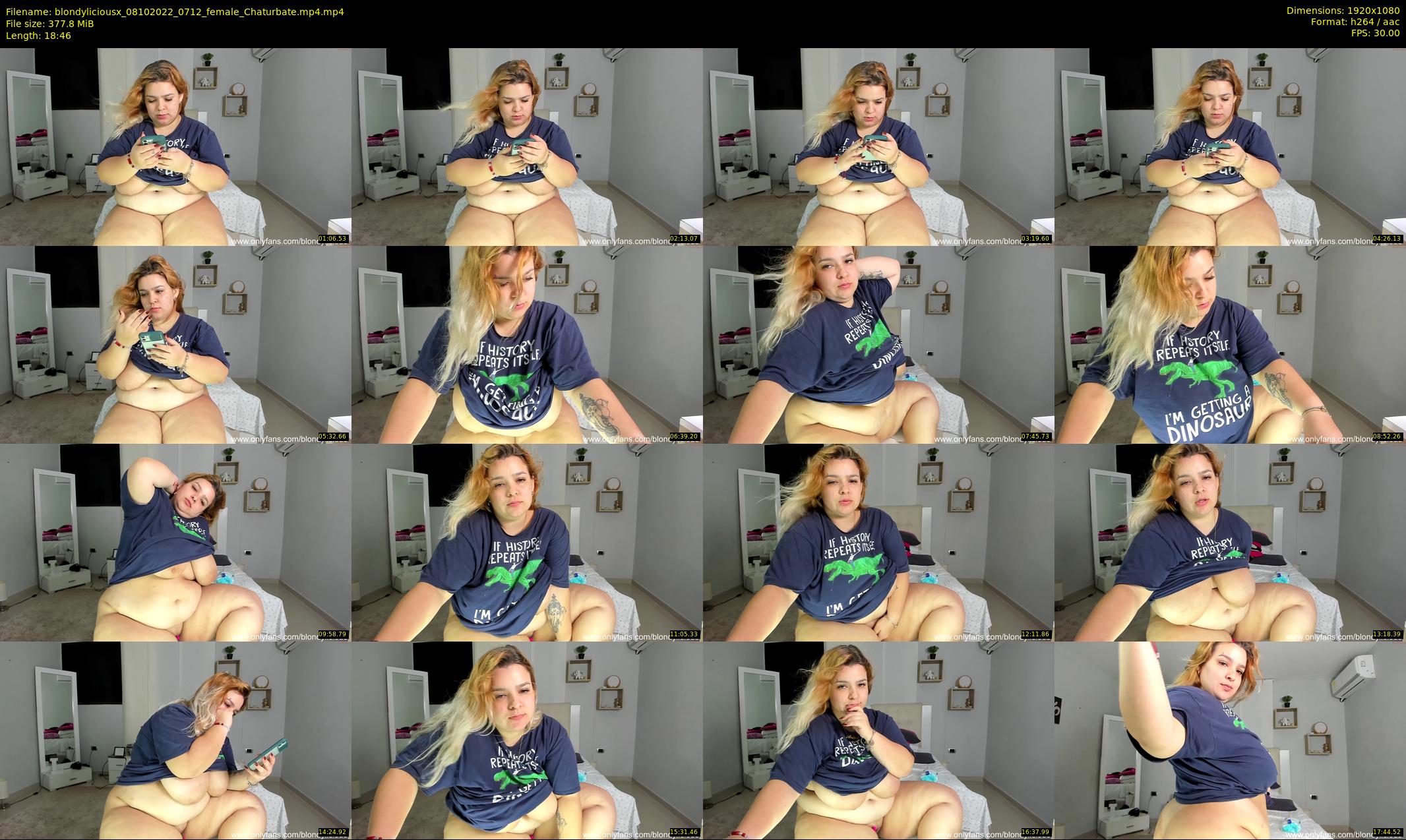 blondyliciousx — 19 minute Chaturbate female cam show recording, 1080p, Oct 8, 2022