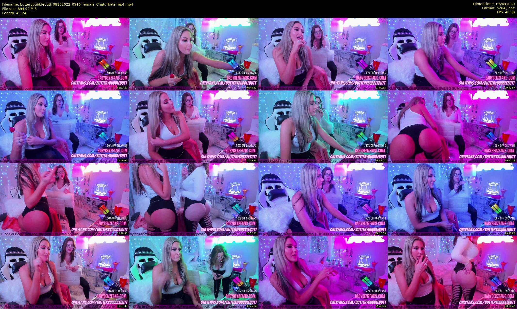 butterybubblebutt — 41 minute Chaturbate couple cam show recording, 1080p, Oct 8, 2022