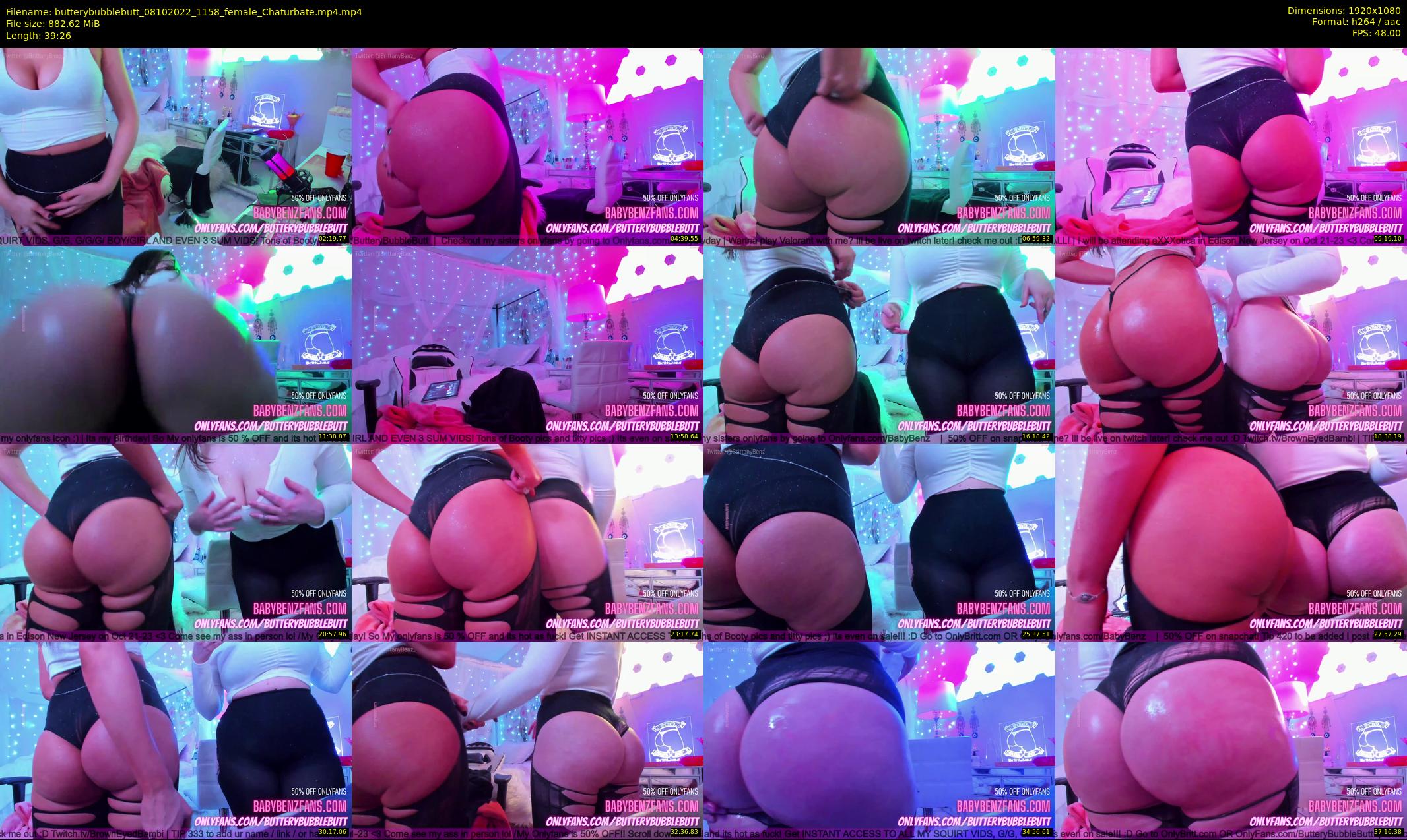 butterybubblebutt — 40 minute Chaturbate couple cam show recording, 1080p, Oct 8, 2022
