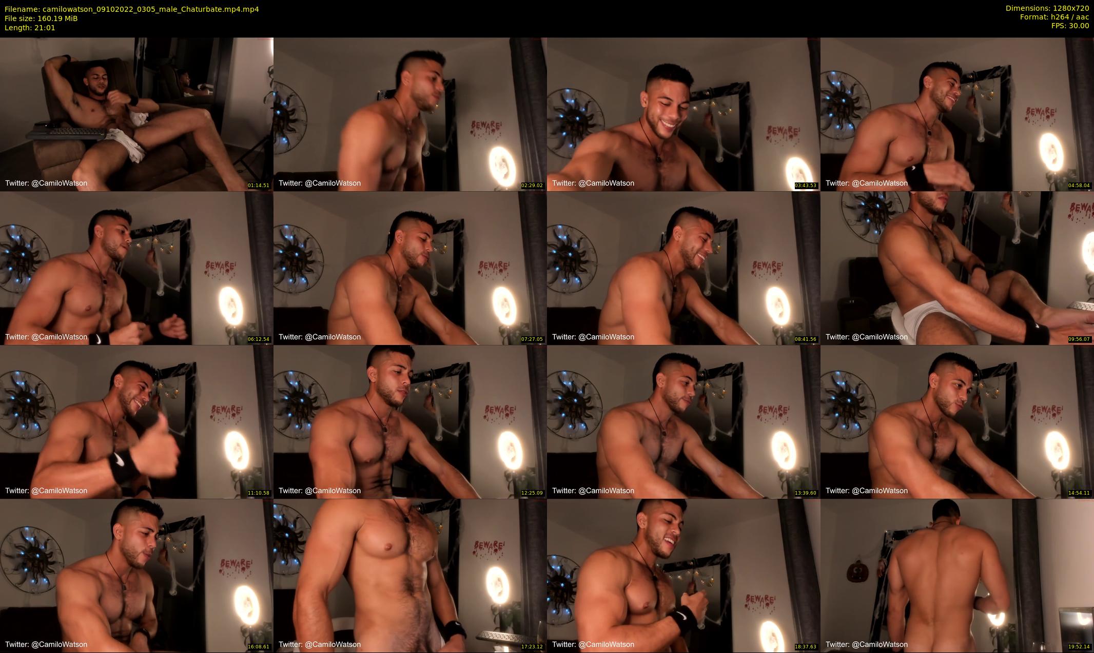 camilowatson — 22 minute Chaturbate male cam show recording, 720p, Oct 9, 2022