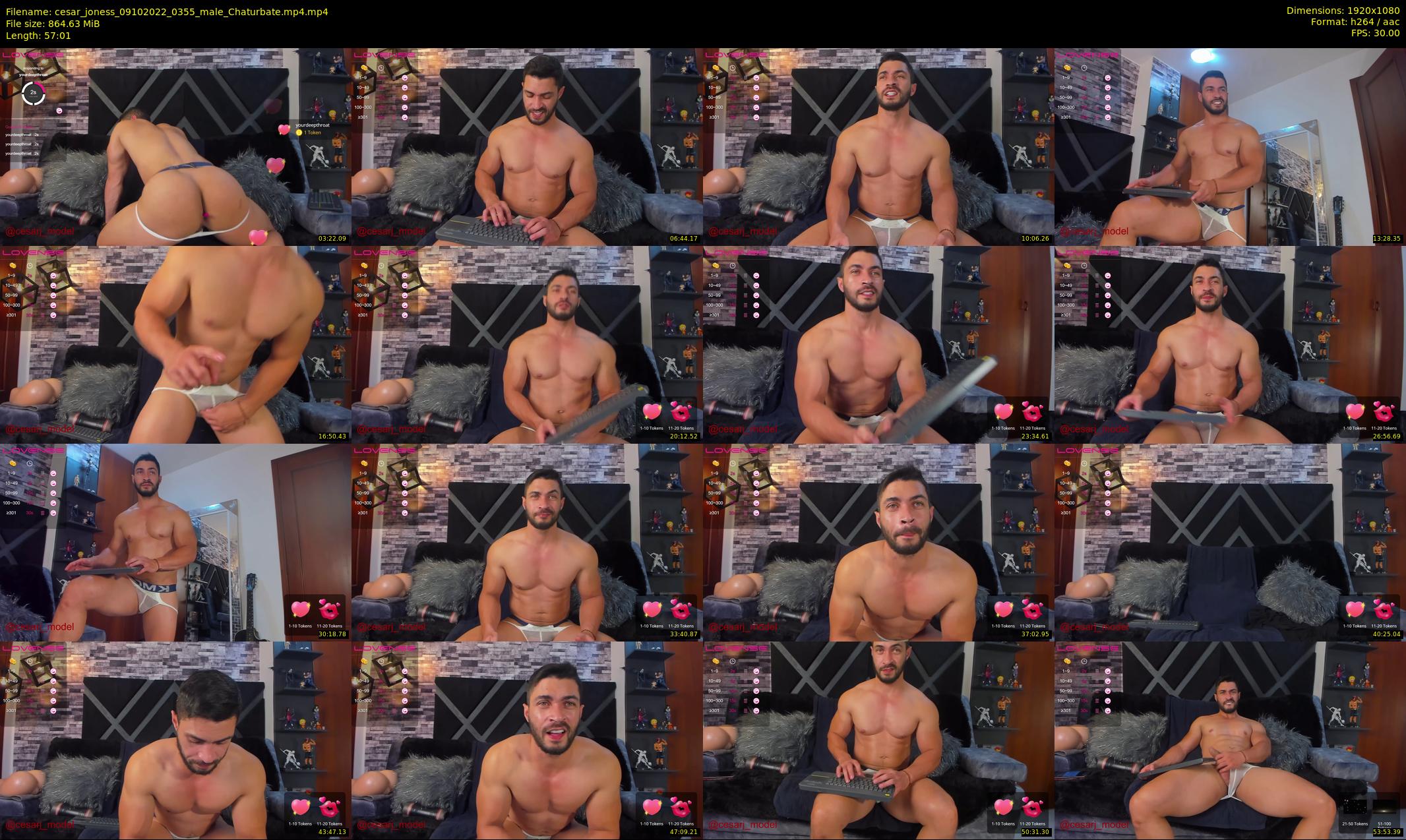 cesar_joness — 58 minute Chaturbate male cam show recording, 1080p, Oct 9, 2022