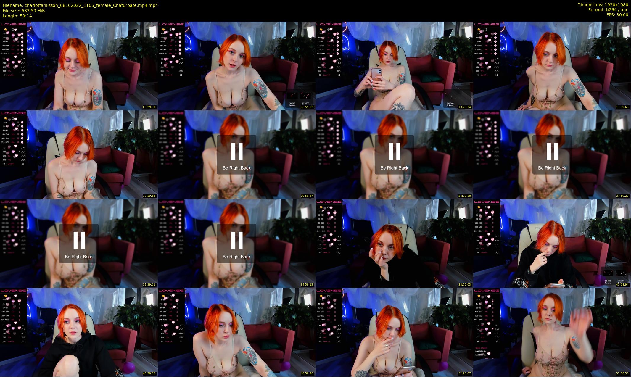 charlottanilsson — 60 minute Chaturbate female cam show recording, 1080p, Oct 8, 2022