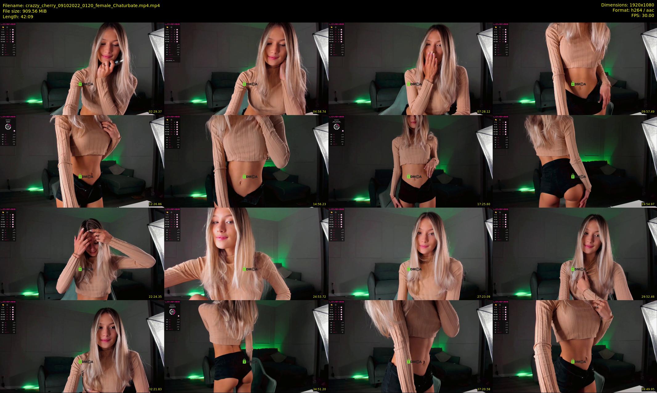 crazzy_cherry — 43 minute Chaturbate female cam show recording, 1080p, Oct 9, 2022